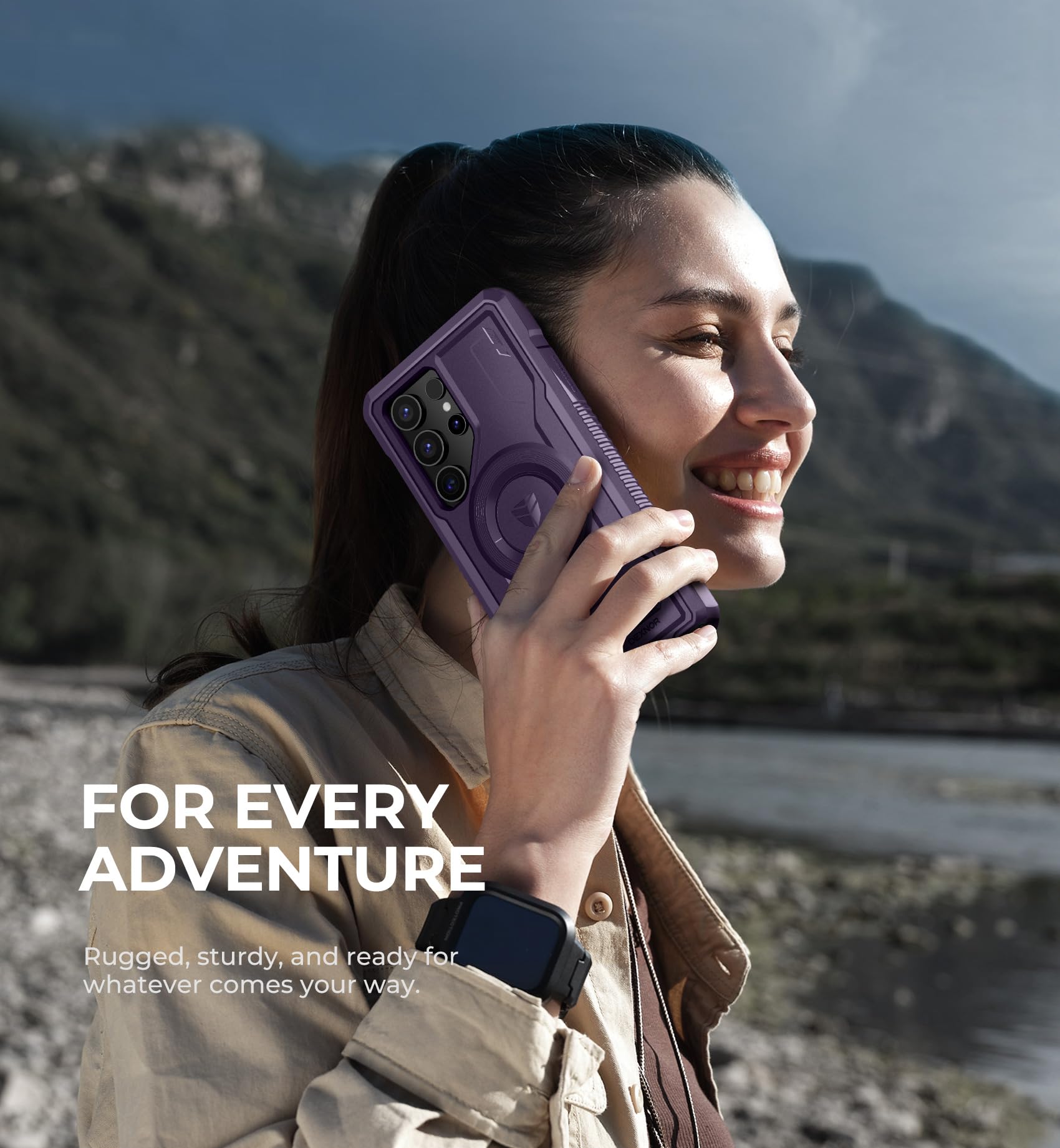Foto 8 pulgar | Funda Magnética Dexnor Para Samsung Galaxy S24 Ultra Purple - Venta Internacional.