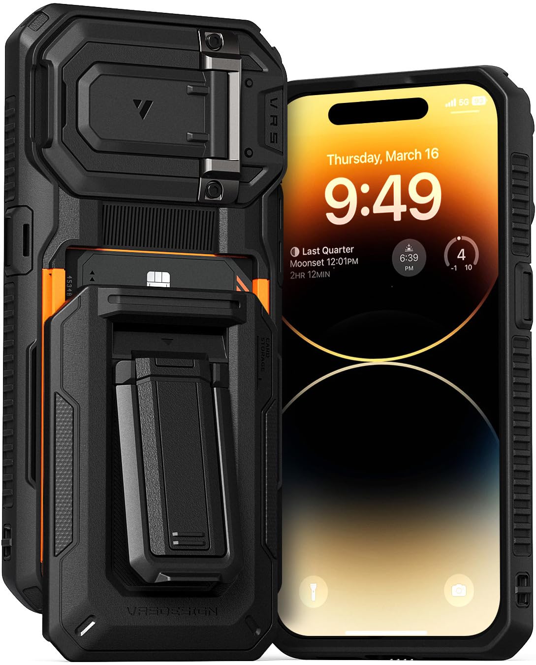 Funda Vrs Design Origin Para Iphone 14 Pro/13 Pro Con Cartera - Venta Internacional.