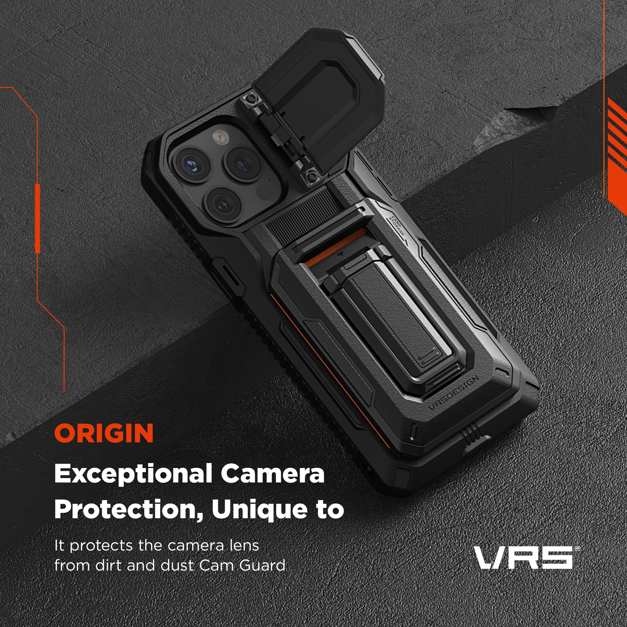 Foto 3 pulgar | Funda Vrs Design Origin Para Iphone 14 Pro/13 Pro Con Cartera - Venta Internacional.