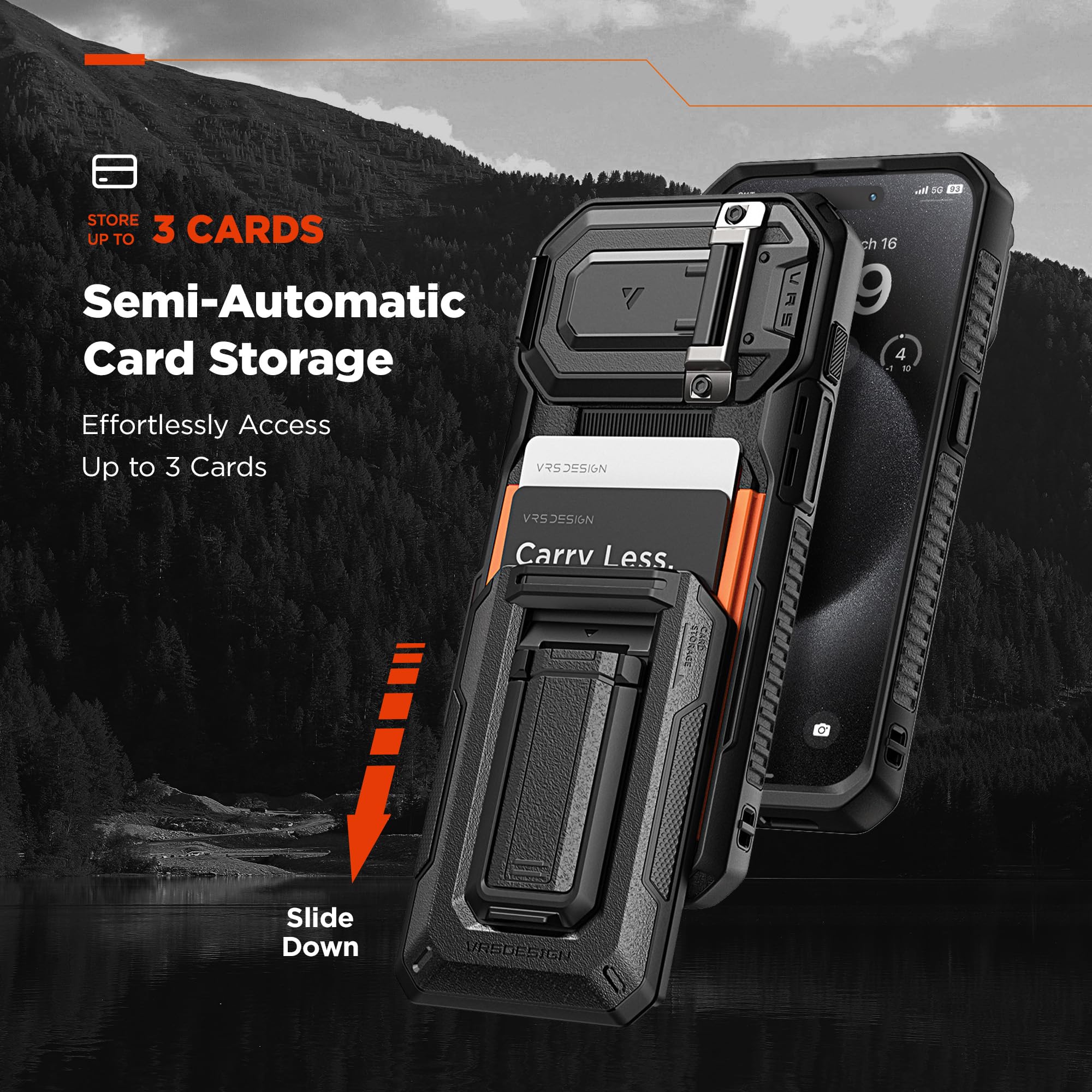 Foto 5 pulgar | Funda Vrs Design Origin Para Iphone 14 Pro/13 Pro Con Cartera - Venta Internacional.