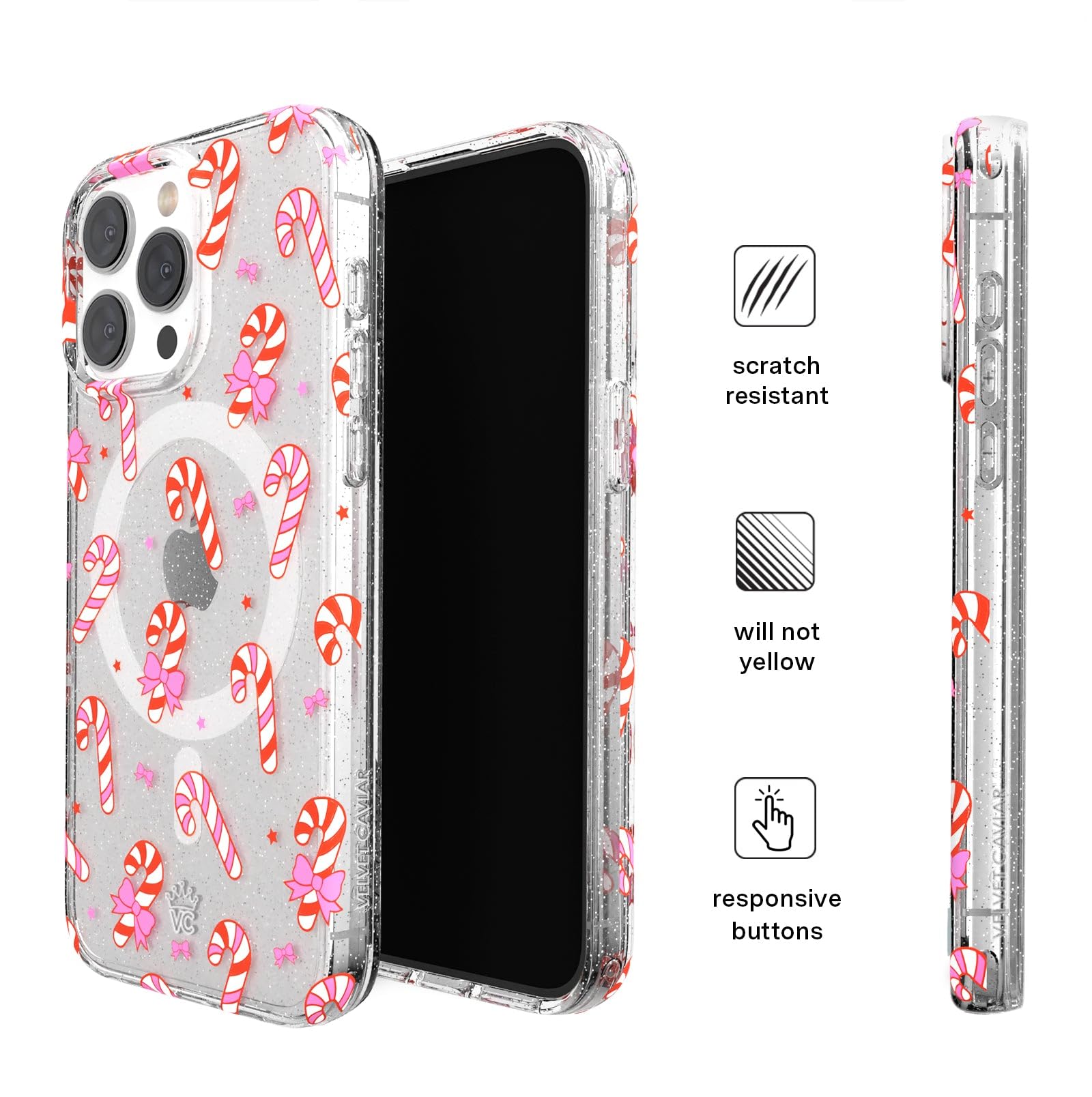 Foto 7 pulgar | Funda Velvet Caviar Para Iphone 15 Pro Con Tema Navideño - Venta Internacional.