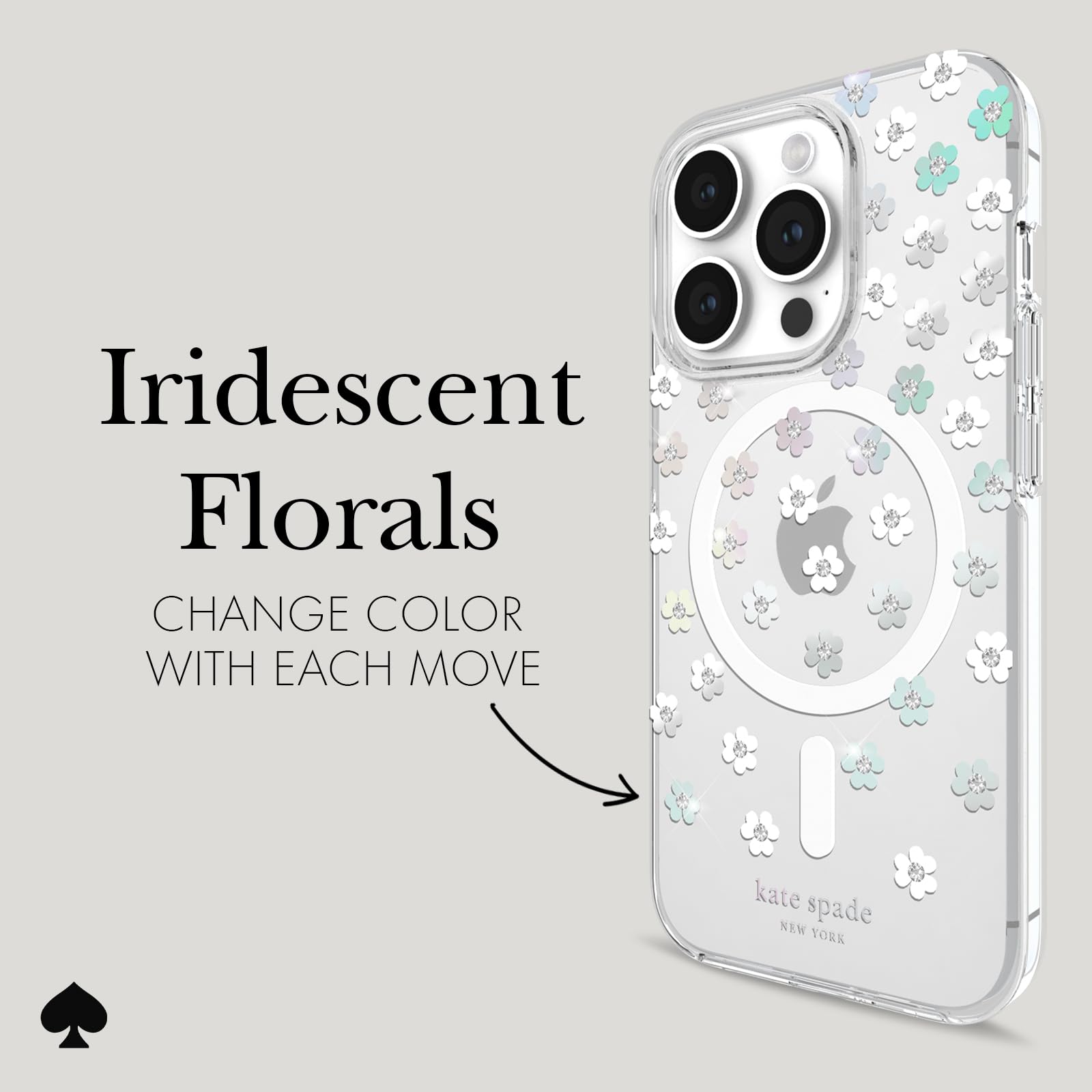 Foto 6 | Funda De Teléfono Kate Spade New York Iphone 15 Pro Con Flores Dispersas - Venta Internacional.