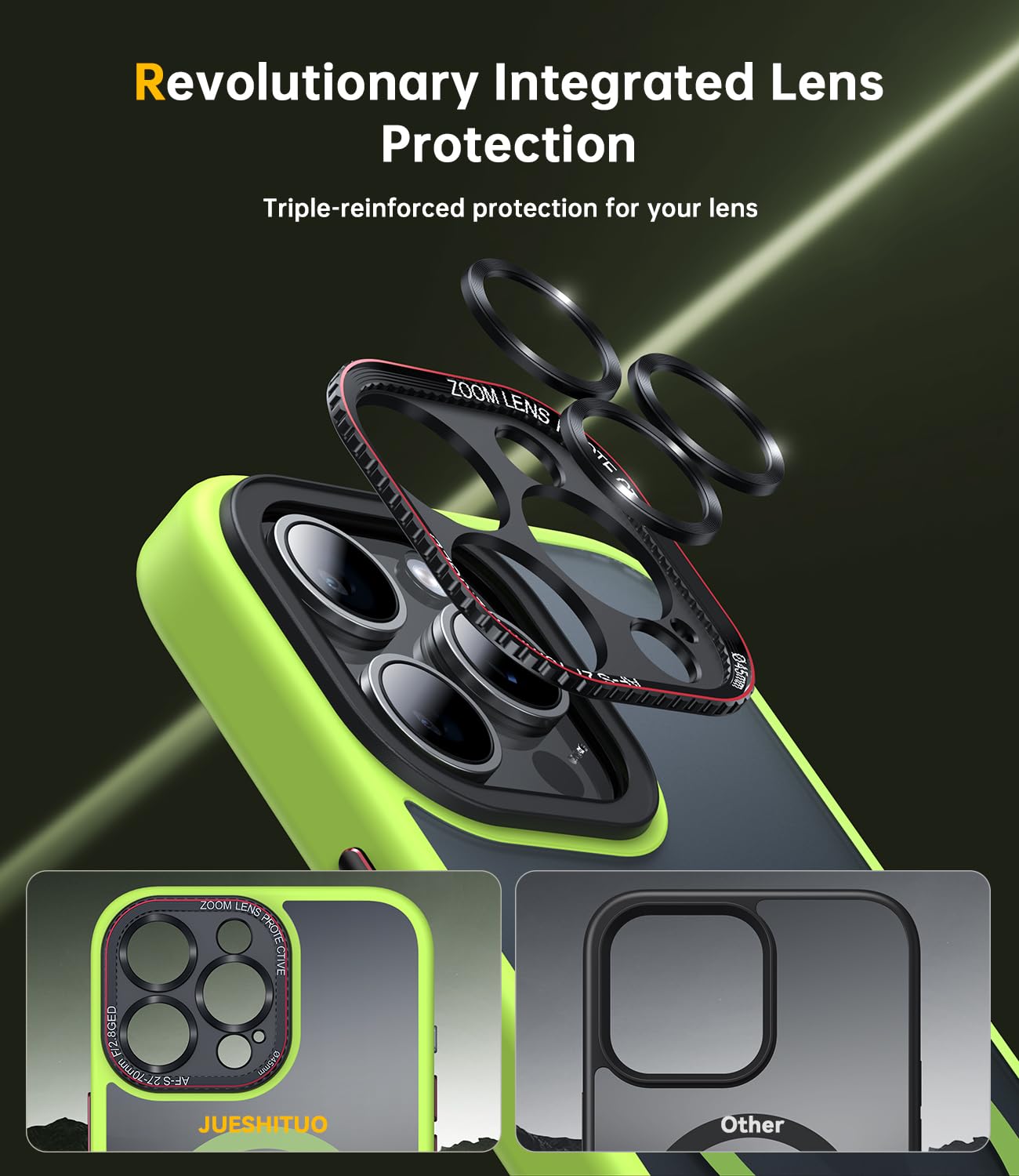Foto 2 | Funda Jueshituo Para Iphone 16 Pro Max Con Protector De Pantalla - Venta Internacional.