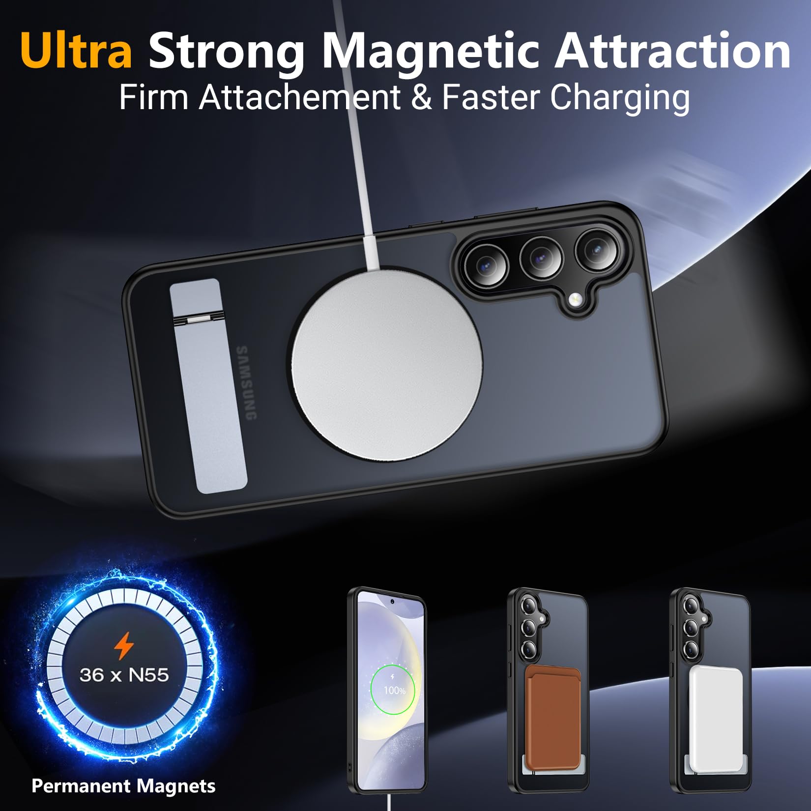 Foto 6 pulgar | Funda Magnética Spidercase Con Soporte Para Samsung S24 - Venta Internacional.