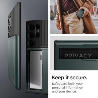 Foto 4 | Funda Spigen Slim Armor Cs Para Galaxy S24 Ultra Abyss Green - Venta Internacional.