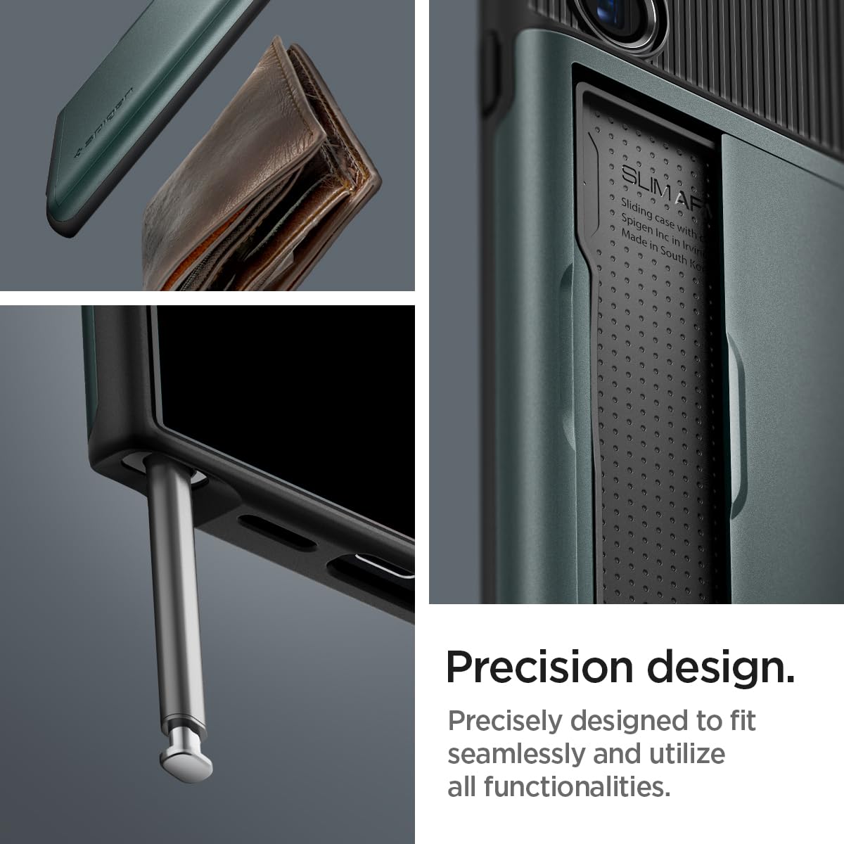 Foto 6 | Funda Spigen Slim Armor Cs Para Galaxy S24 Ultra Abyss Green - Venta Internacional.