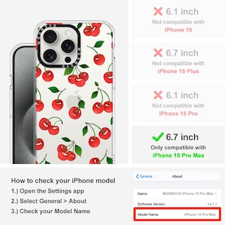Foto 2 | Funda De Teléfono Mosnovo Para Iphone 15 Pro Max Buffertech, Tpu Transparente - Venta Internacional.
