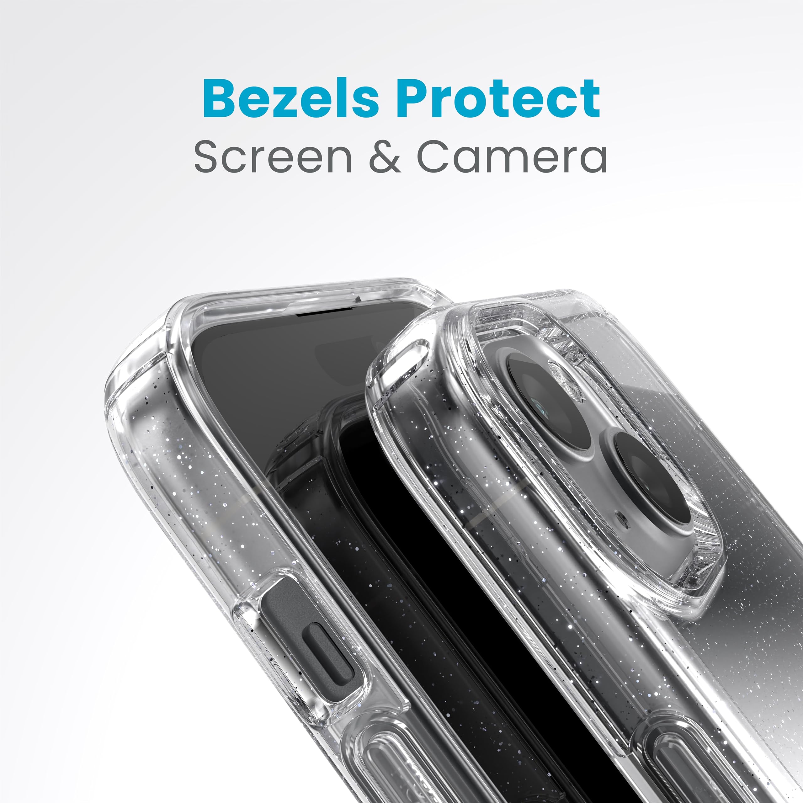Foto 7 pulgar | Funda De Teléfono Speck Clear Gemshell Platinum Glitter Para Iphone 15 - Venta Internacional.