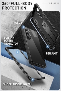 Foto 3 | Funda De Teléfono I-blason Para Samsung Galaxy Z Fold 6 Con S Pen Azul Oscuro - Venta Internacional.