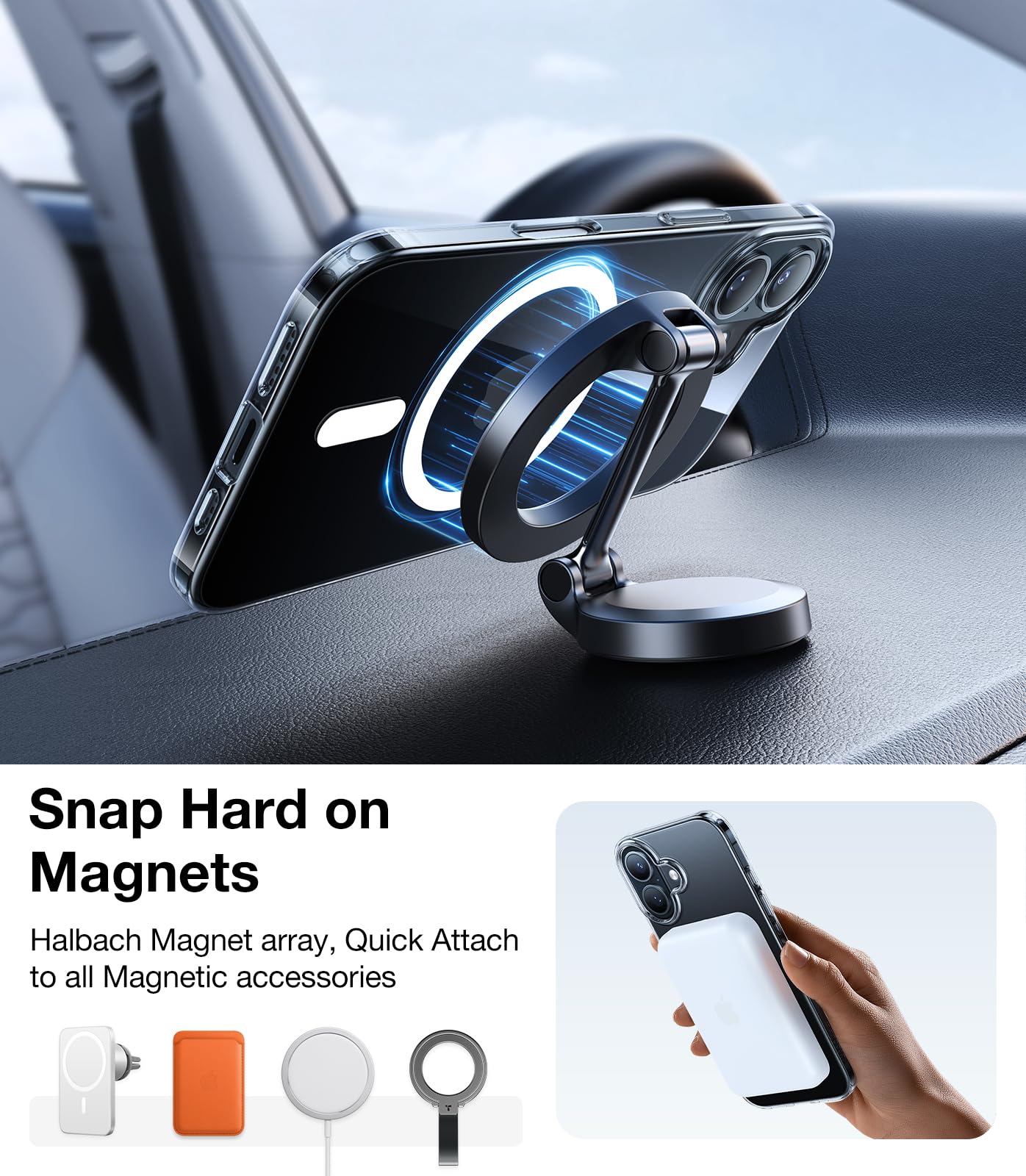 Foto 4 pulgar | Funda De Teléfono Torras Magnetic Slim Fit Para Iphone 16 Plus, Transparente - Venta Internacional.