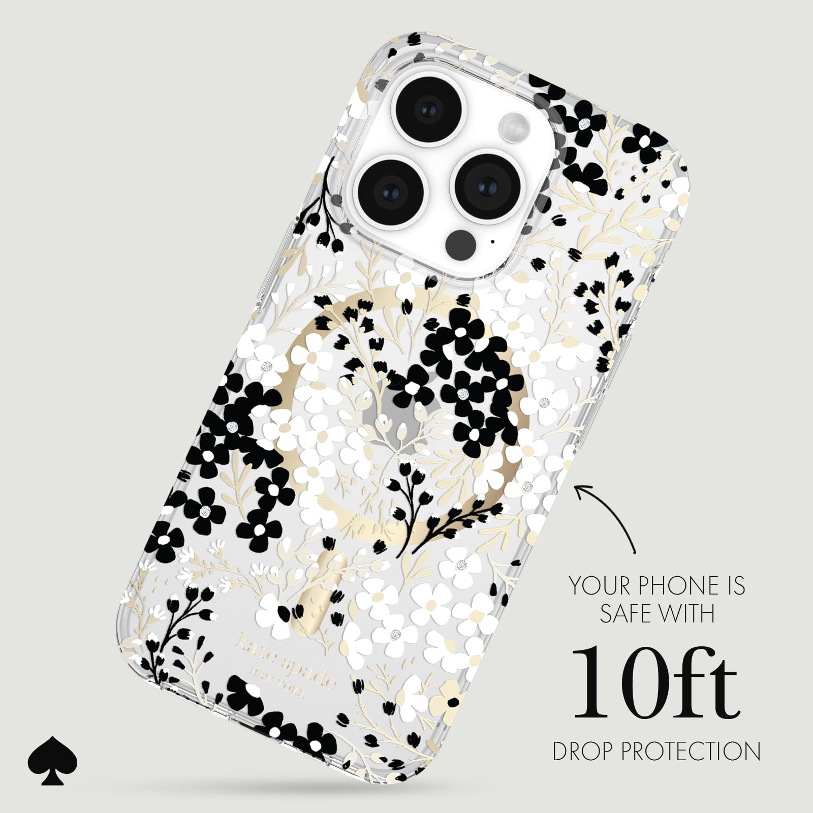 Foto 4 pulgar | Funda De Teléfono Kate Spade New York Para Iphone 15 Pro, Multicolor - Venta Internacional.
