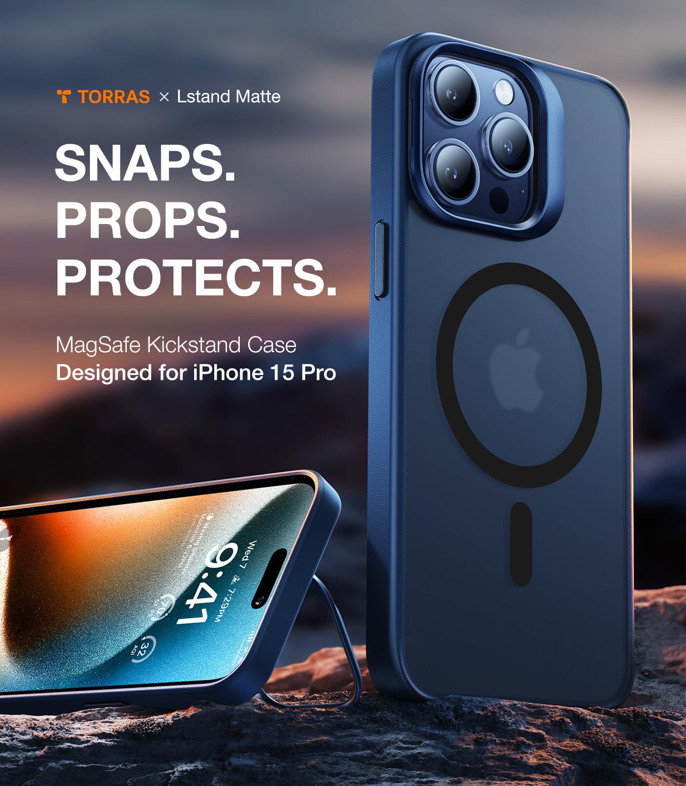 Foto 3 pulgar | Funda De Teléfono Torras Magnetic Para Iphone 15 Pro Max Blue - Venta Internacional.