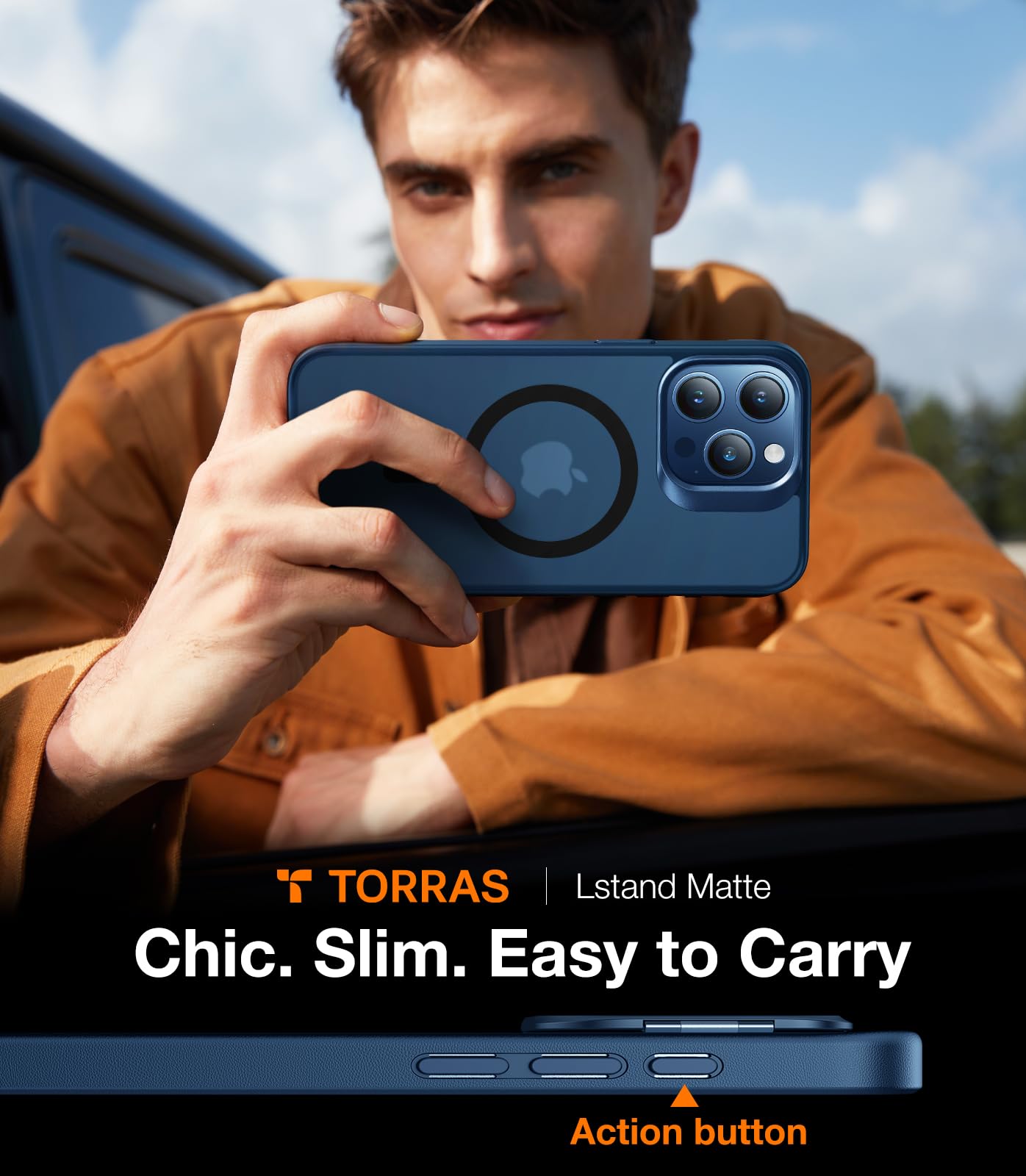 Foto 6 | Funda De Teléfono Torras Magnetic Para Iphone 15 Pro Max Blue - Venta Internacional.