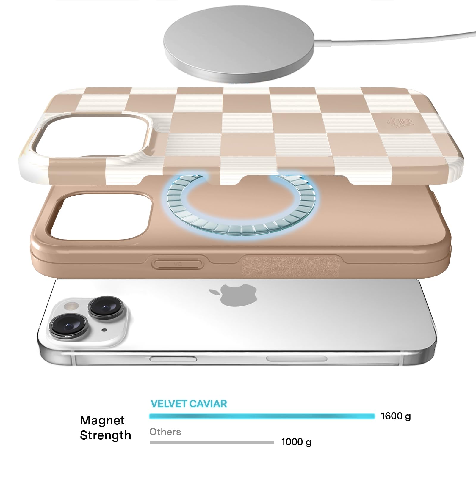 Foto 4 pulgar | Funda Velvet Caviar Para Iphone 14 En Forma De Damero A Cuadros - Venta Internacional.