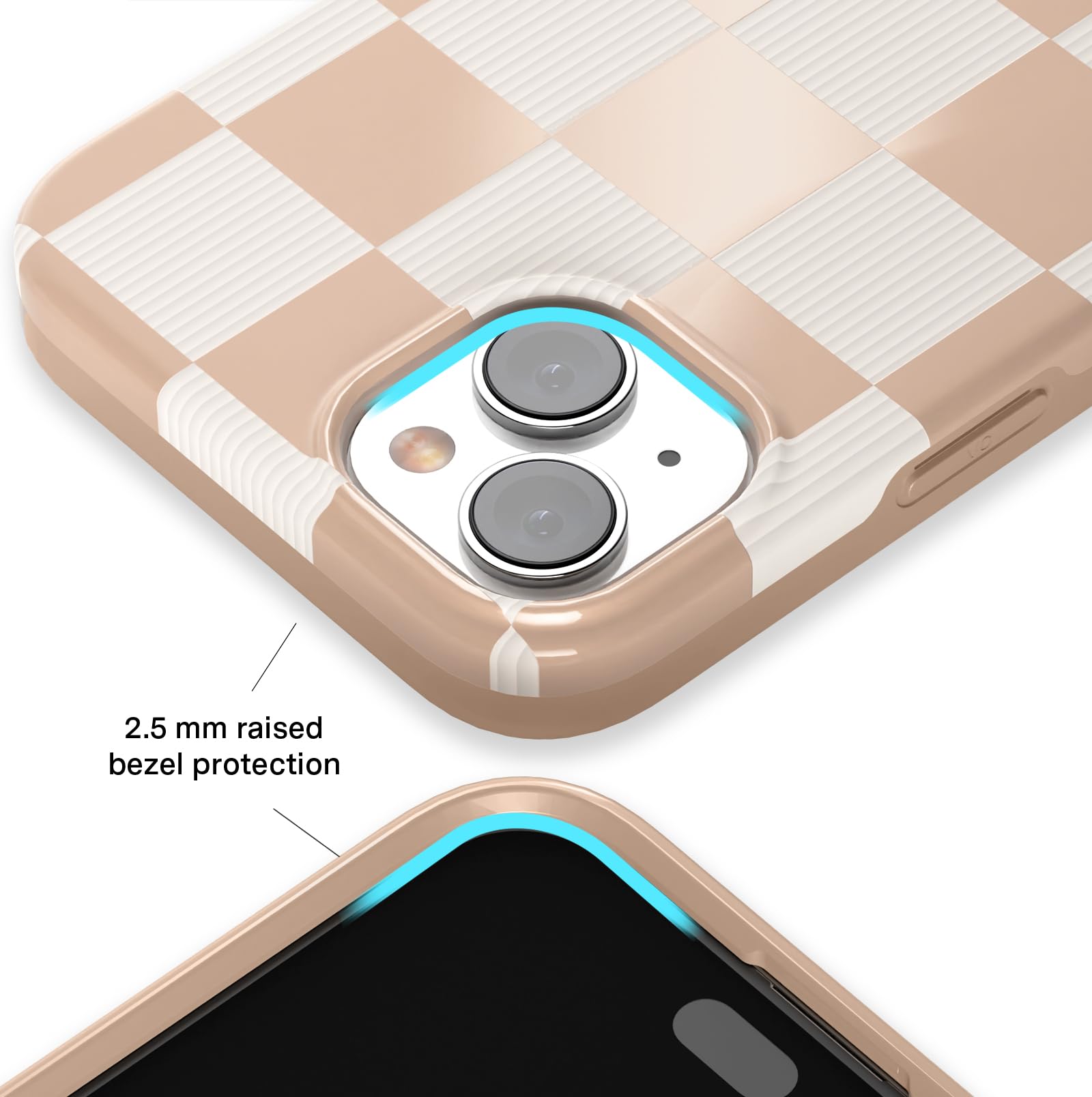 Foto 5 pulgar | Funda Velvet Caviar Para Iphone 14 En Forma De Damero A Cuadros - Venta Internacional.
