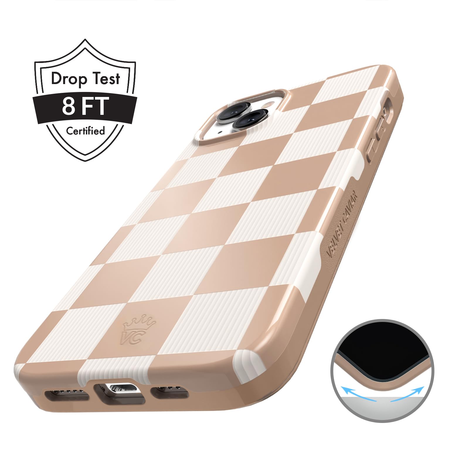 Foto 6 pulgar | Funda Velvet Caviar Para Iphone 14 En Forma De Damero A Cuadros - Venta Internacional.