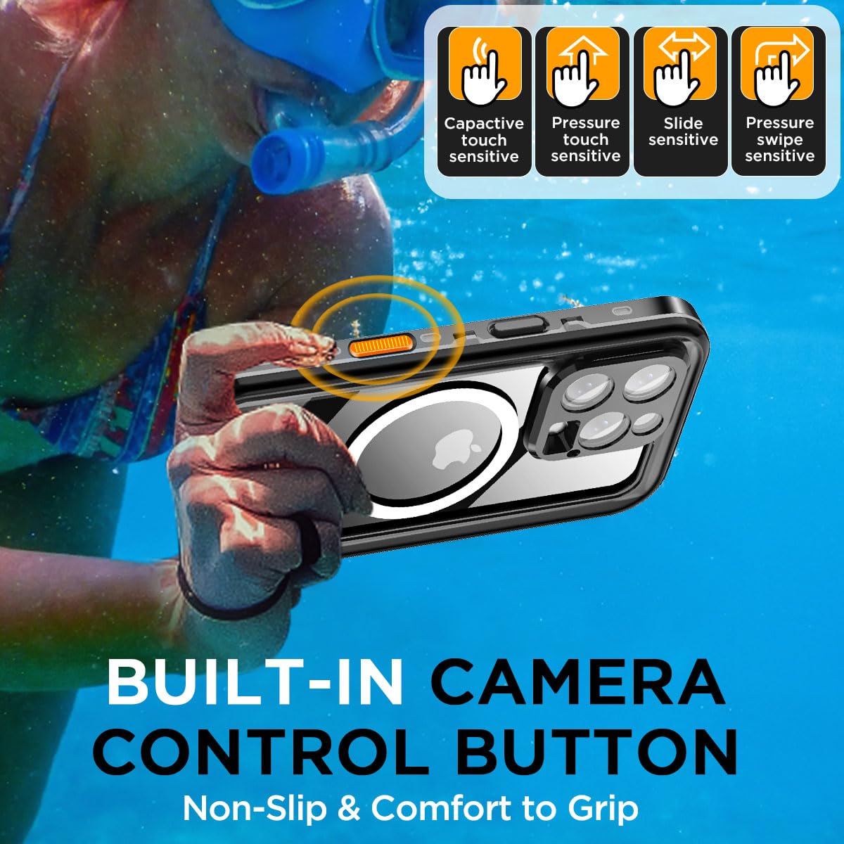 Foto 3 pulgar | Funda Impermeable Aicase Para Iphone 16 Pro De 6.3 Pulgadas Con Magsafe - Venta Internacional.