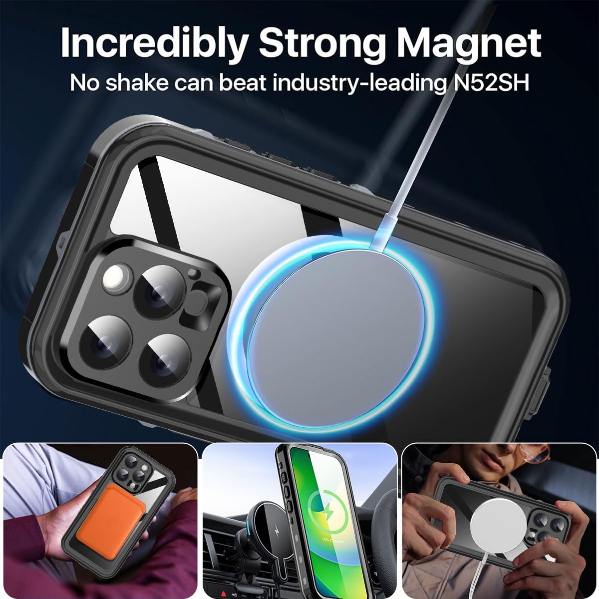 Foto 7 pulgar | Funda Impermeable Aicase Para Iphone 16 Pro De 6.3 Pulgadas Con Magsafe - Venta Internacional.