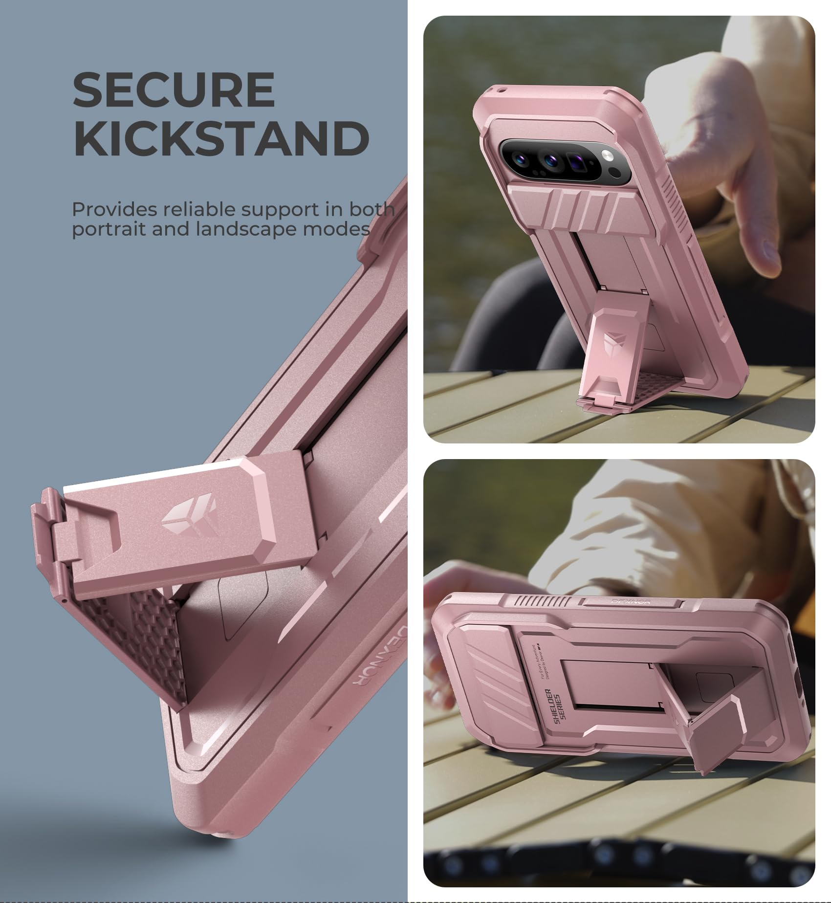 Foto 6 pulgar | Funda Dexnor Para Google Pixel 9 Pro Con Cámara Deslizante, Color Rosa - Venta Internacional.