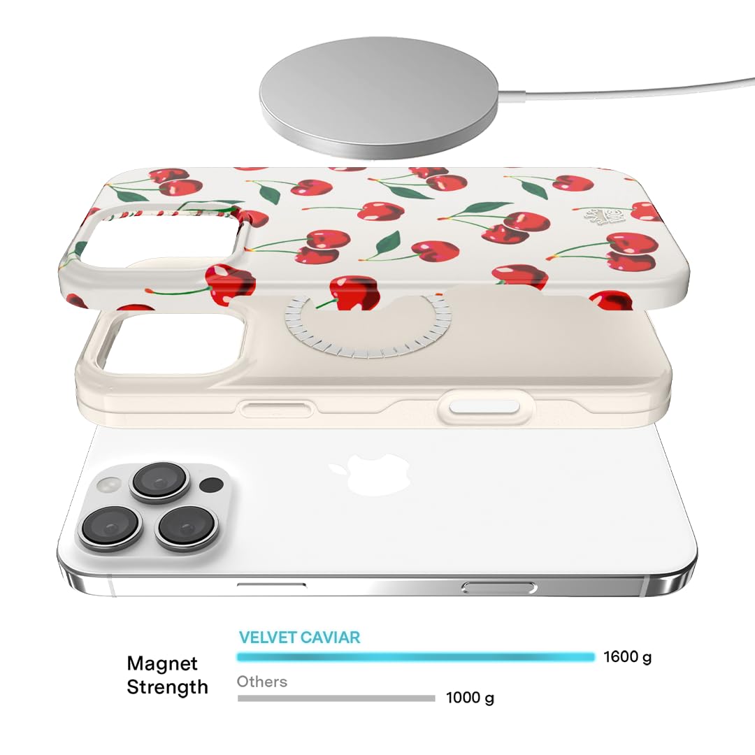 Foto 4 pulgar | Funda De Teléfono Velvet Caviar Para Iphone 16 Pro Max Red Cherries - Venta Internacional.