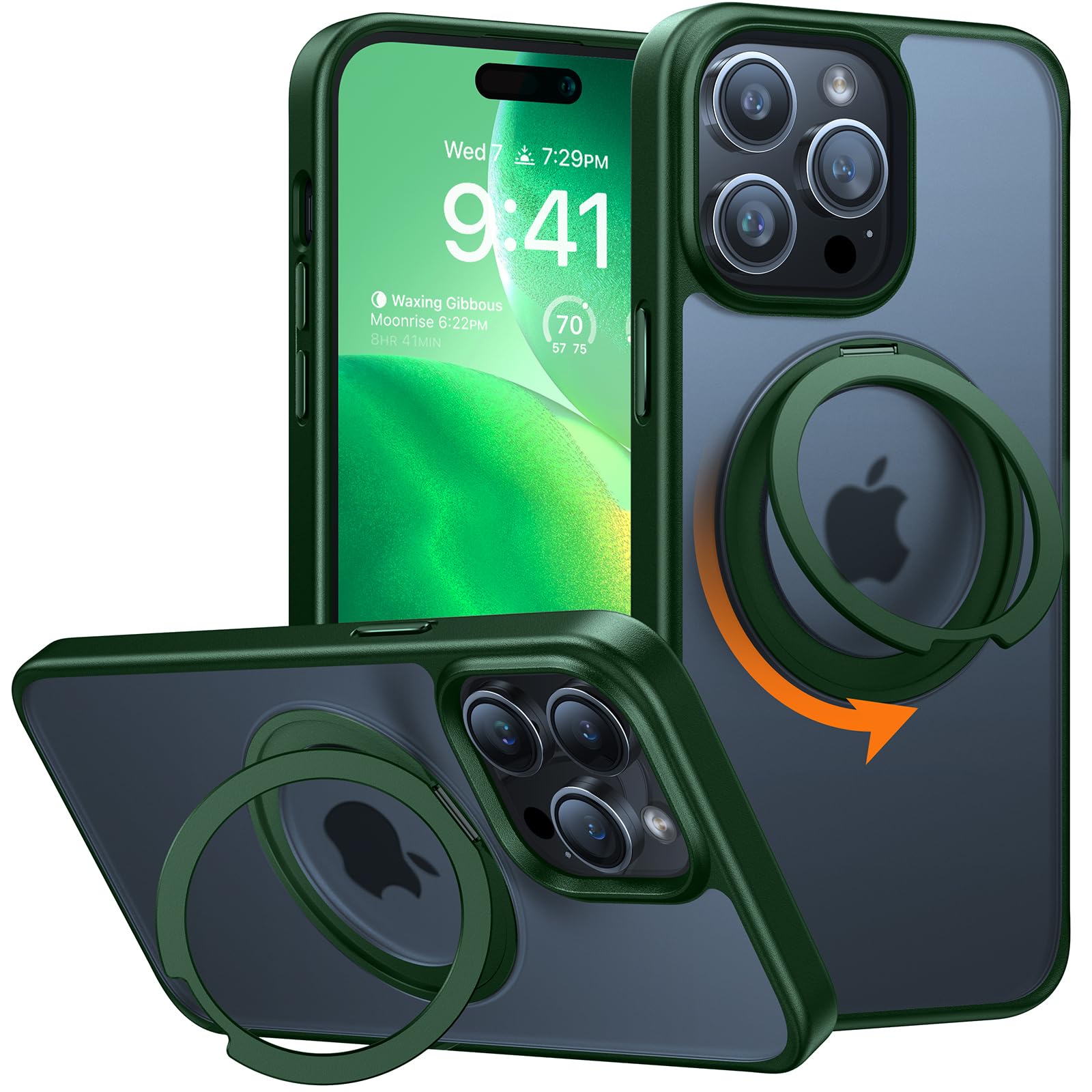 Funda Para Teléfono Torras Con Anillo Magnético Giratorio De 360° Para Iphone 15 Pro Max - Venta Internacional.