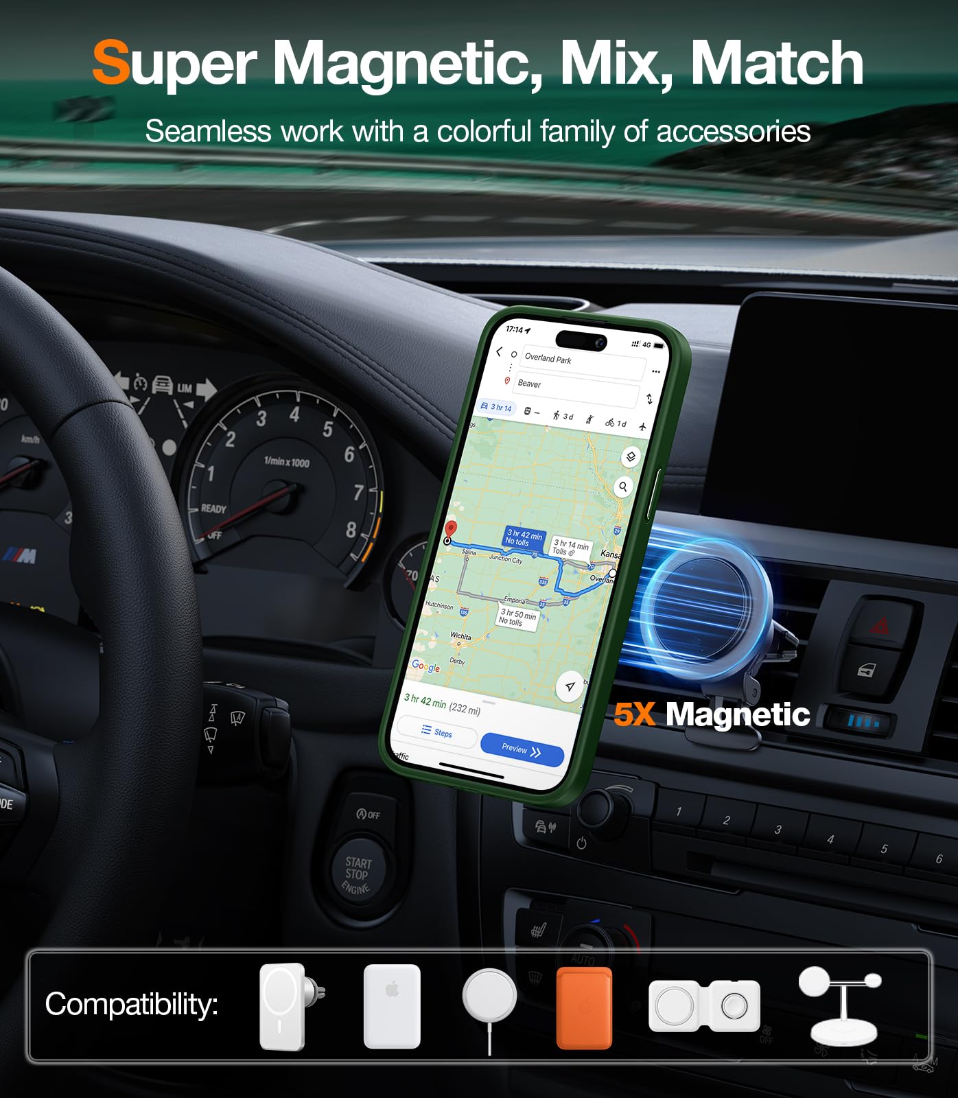 Foto 4 | Funda Para Teléfono Torras Con Anillo Magnético Giratorio De 360° Para Iphone 15 Pro Max - Venta Internacional.
