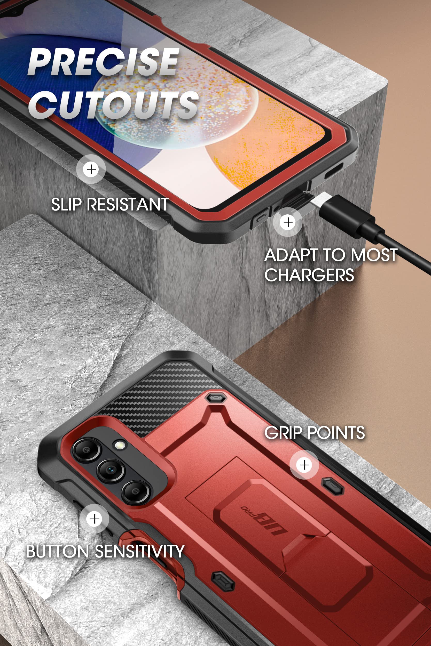 Foto 8 pulgar | Funda Para Teléfono Supcase Unicorn Beetle Pro Para Samsung Galaxy A14 5g - Venta Internacional.