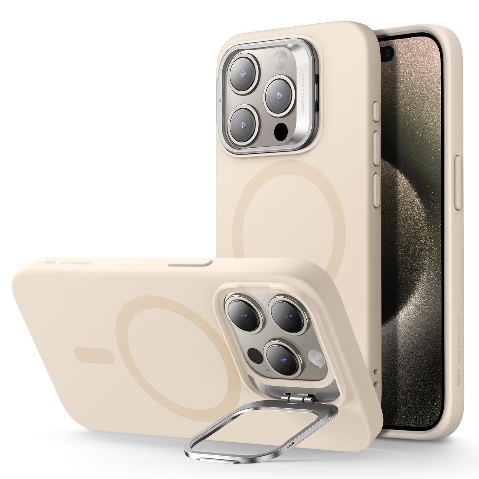 Funda De Teléfono Esr Para Iphone 15 Pro Magsafe De Silicona Con Soporte - Venta Internacional.