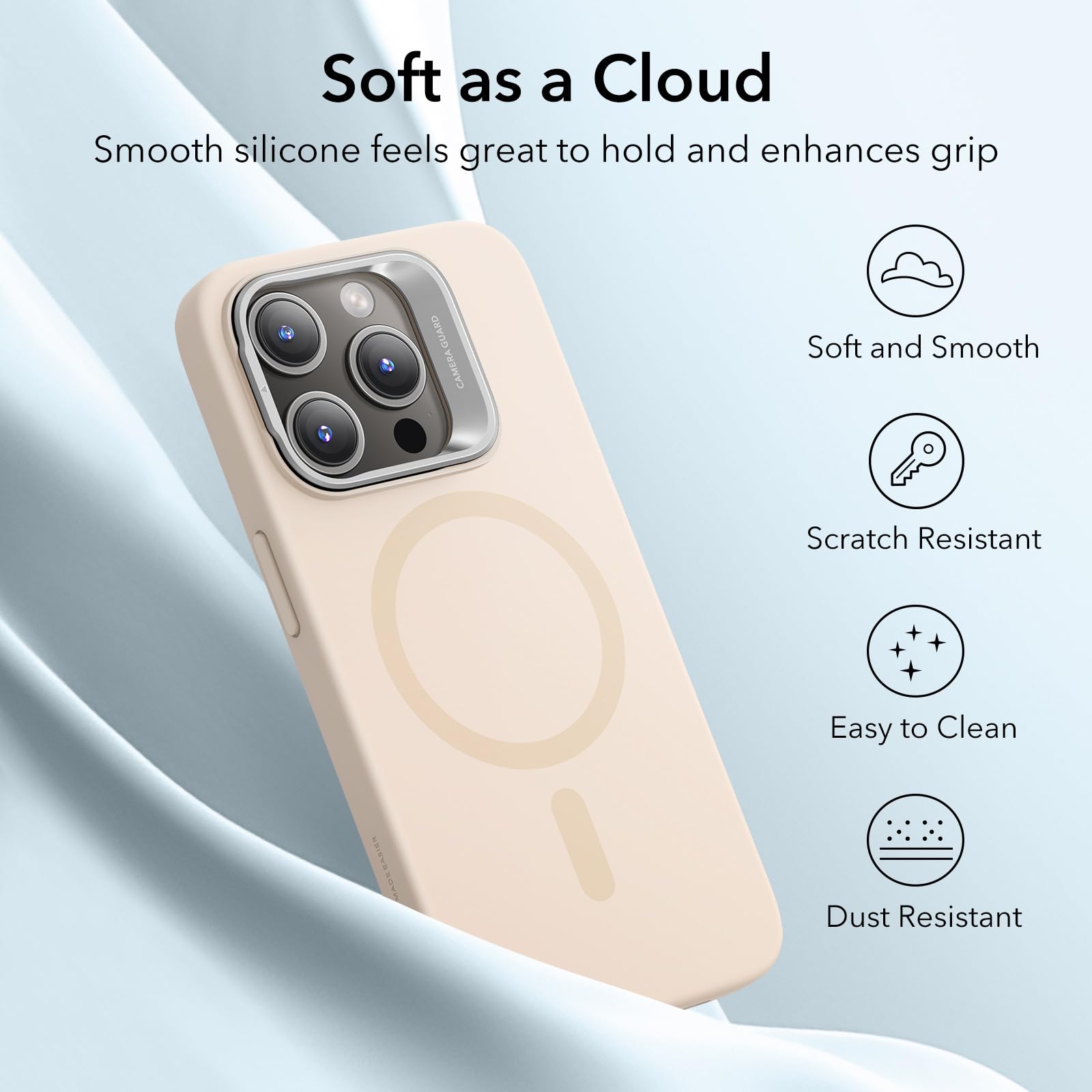 Foto 7 pulgar | Funda De Teléfono Esr Para Iphone 15 Pro Magsafe De Silicona Con Soporte - Venta Internacional.