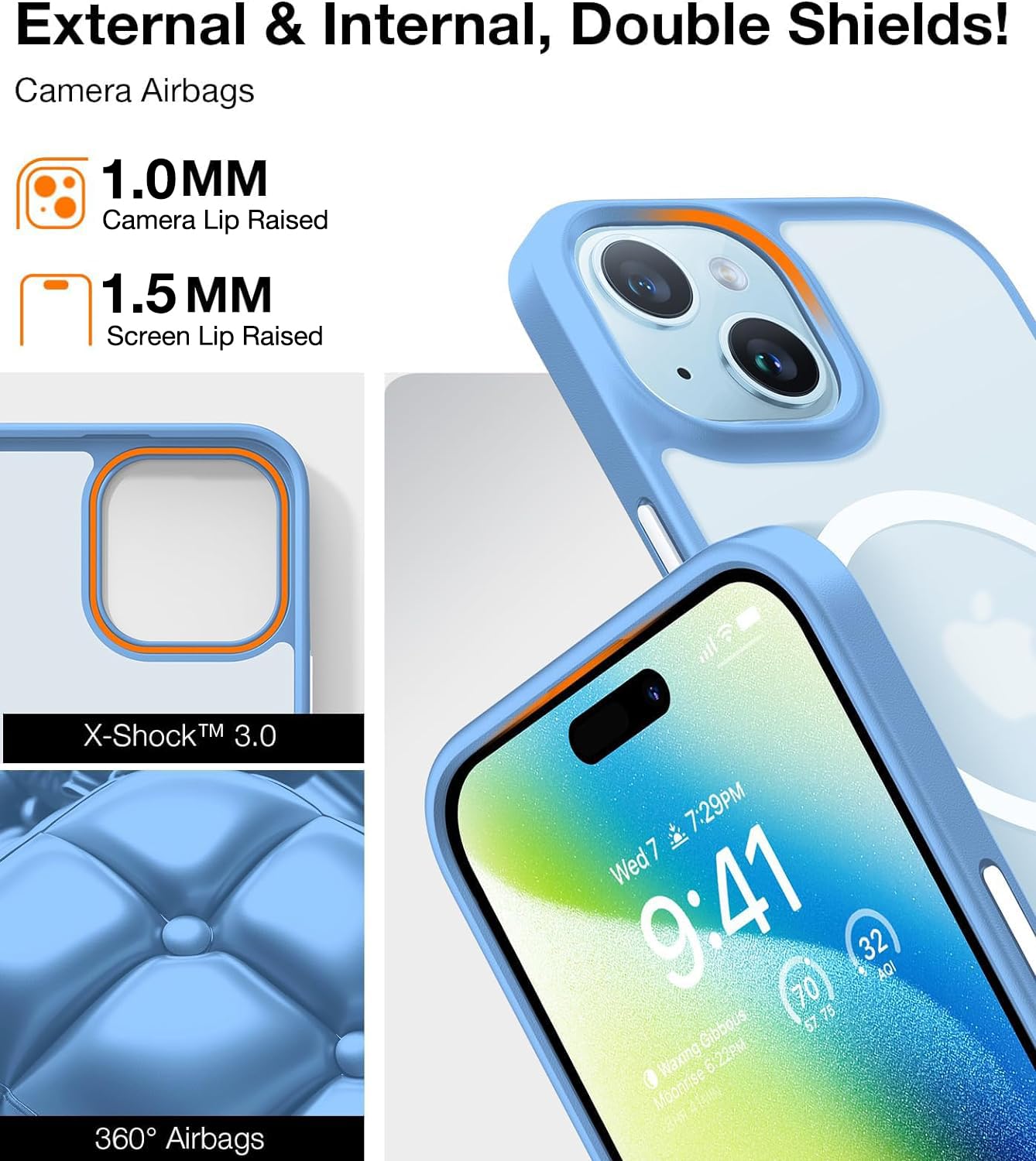 Foto 6 pulgar | Funda Torras Magnetic Para Iphone 14/15 Azul - Venta Internacional.