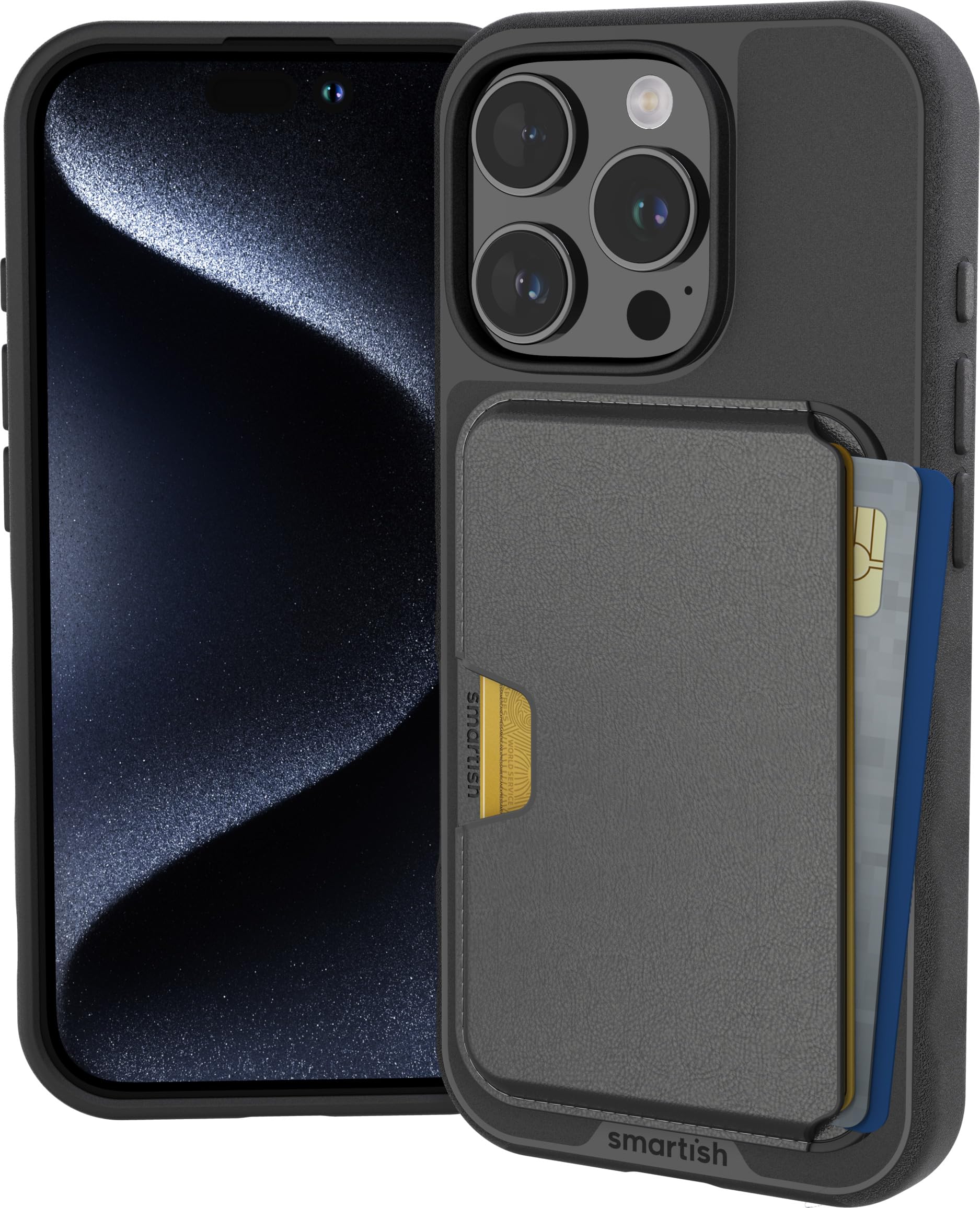 Funda Smartish  Magsafe Magnética Magsafe Para Iphone 16 Pro, Negra - Venta Internacional.