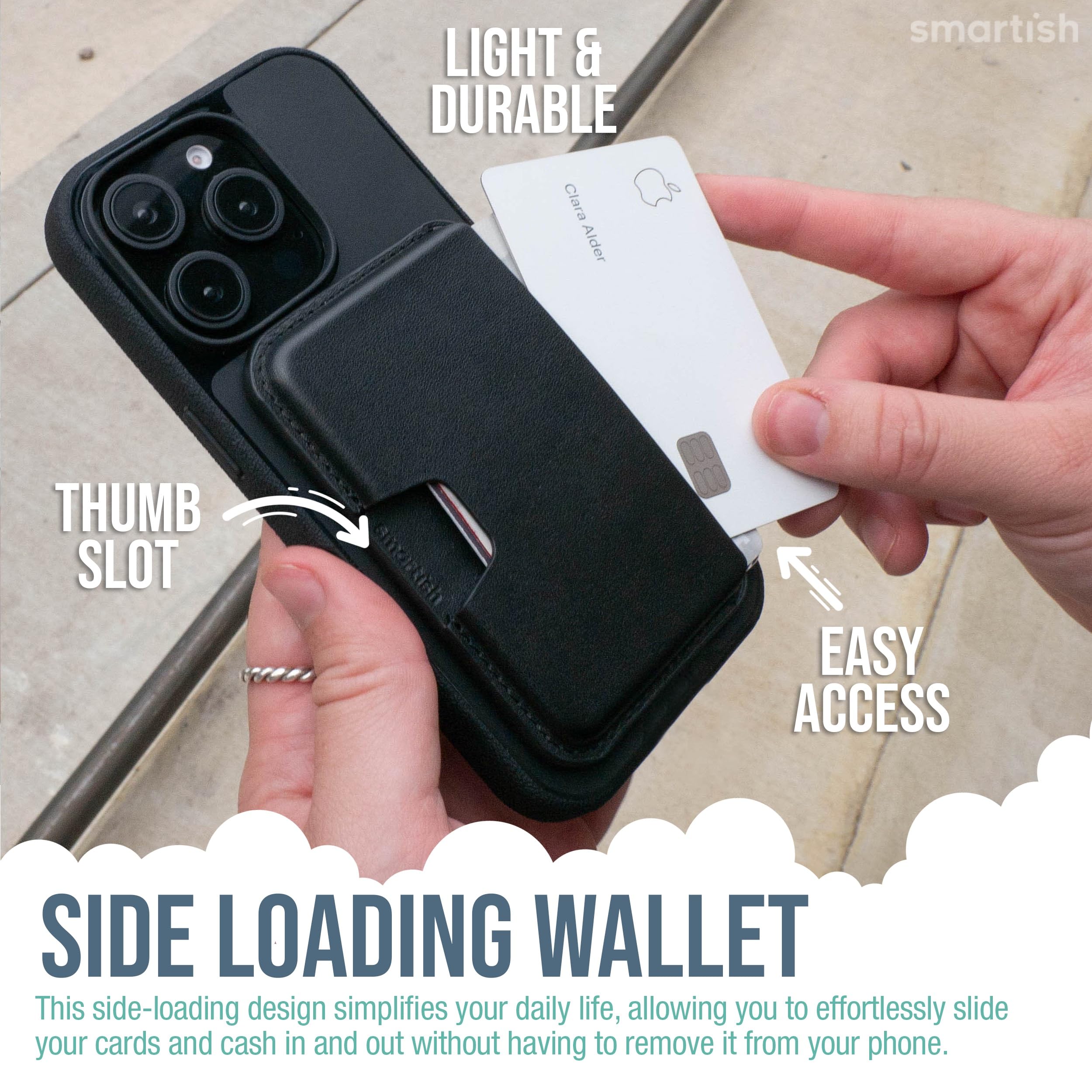 Foto 4 pulgar | Funda Smartish  Magsafe Magnética Magsafe Para Iphone 16 Pro, Negra - Venta Internacional.