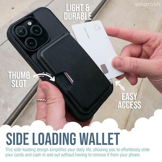 Foto 3 | Funda Smartish Magsafe Magnética Magsafe Para Iphone 16 Pro, Negra - Venta Internacional.