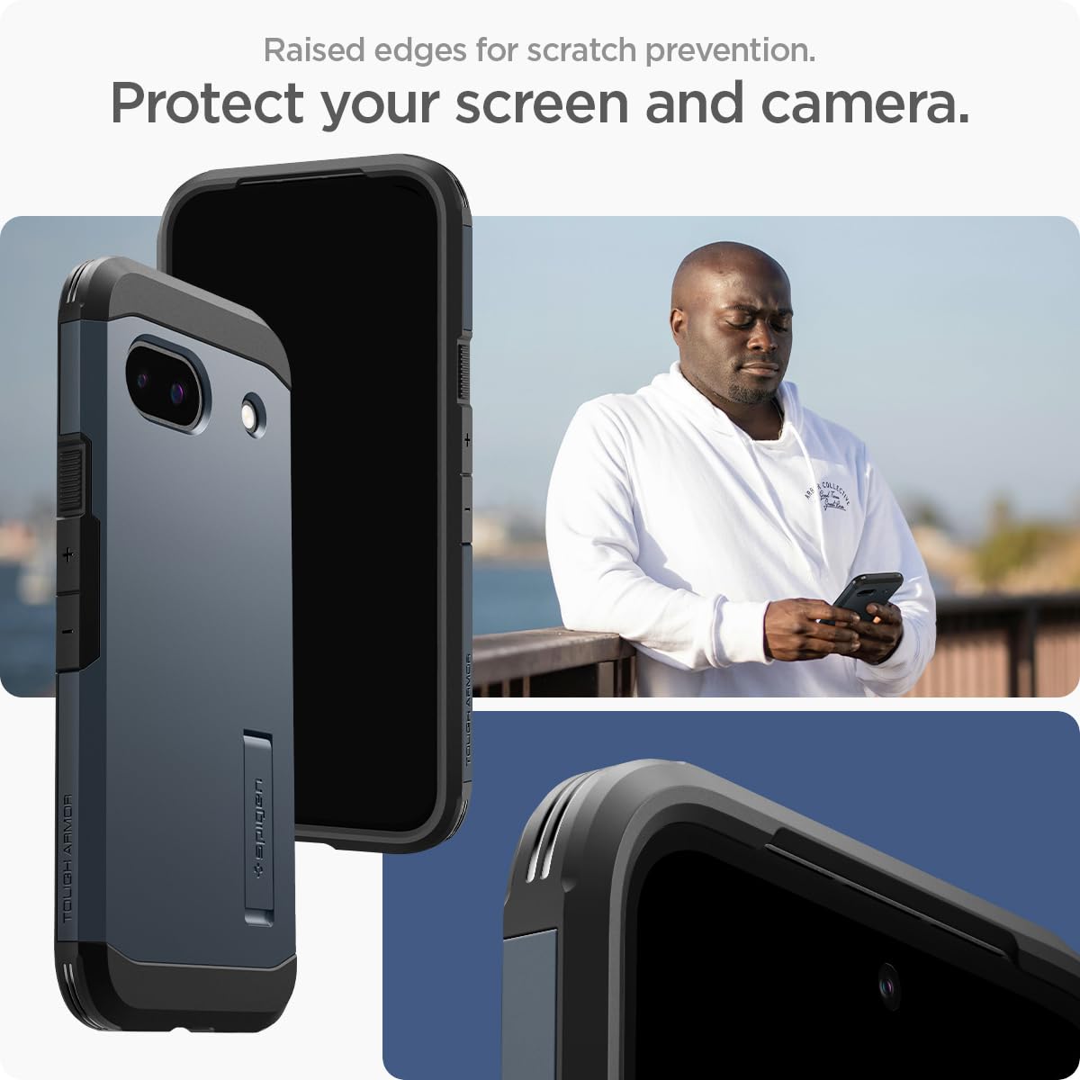 Foto 6 pulgar | Funda Spigen Tough Armor Diseñada Para Pixel 8a Con Soporte - Venta Internacional.