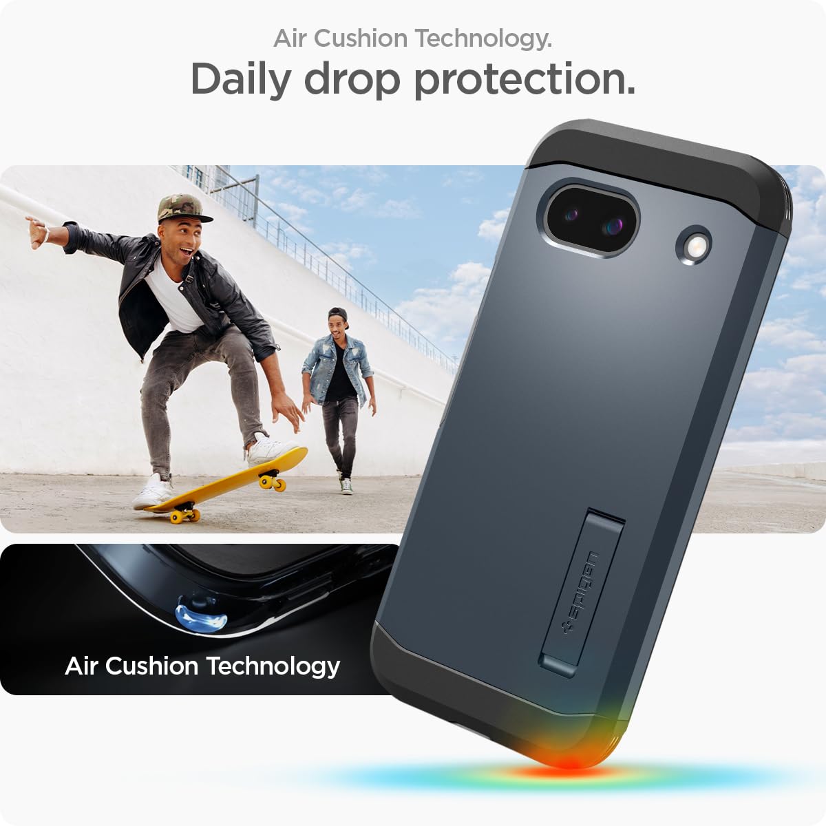 Foto 7 pulgar | Funda Spigen Tough Armor Diseñada Para Pixel 8a Con Soporte - Venta Internacional.
