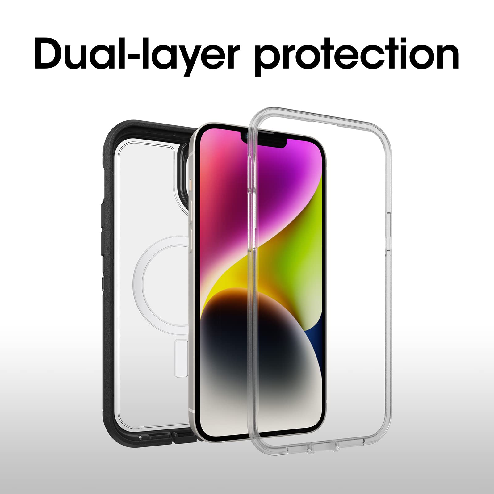 Foto 4 pulgar | Funda Otterbox Para Iphone 14 Plus Defender Series Xt, Cristal Negro - Venta Internacional.