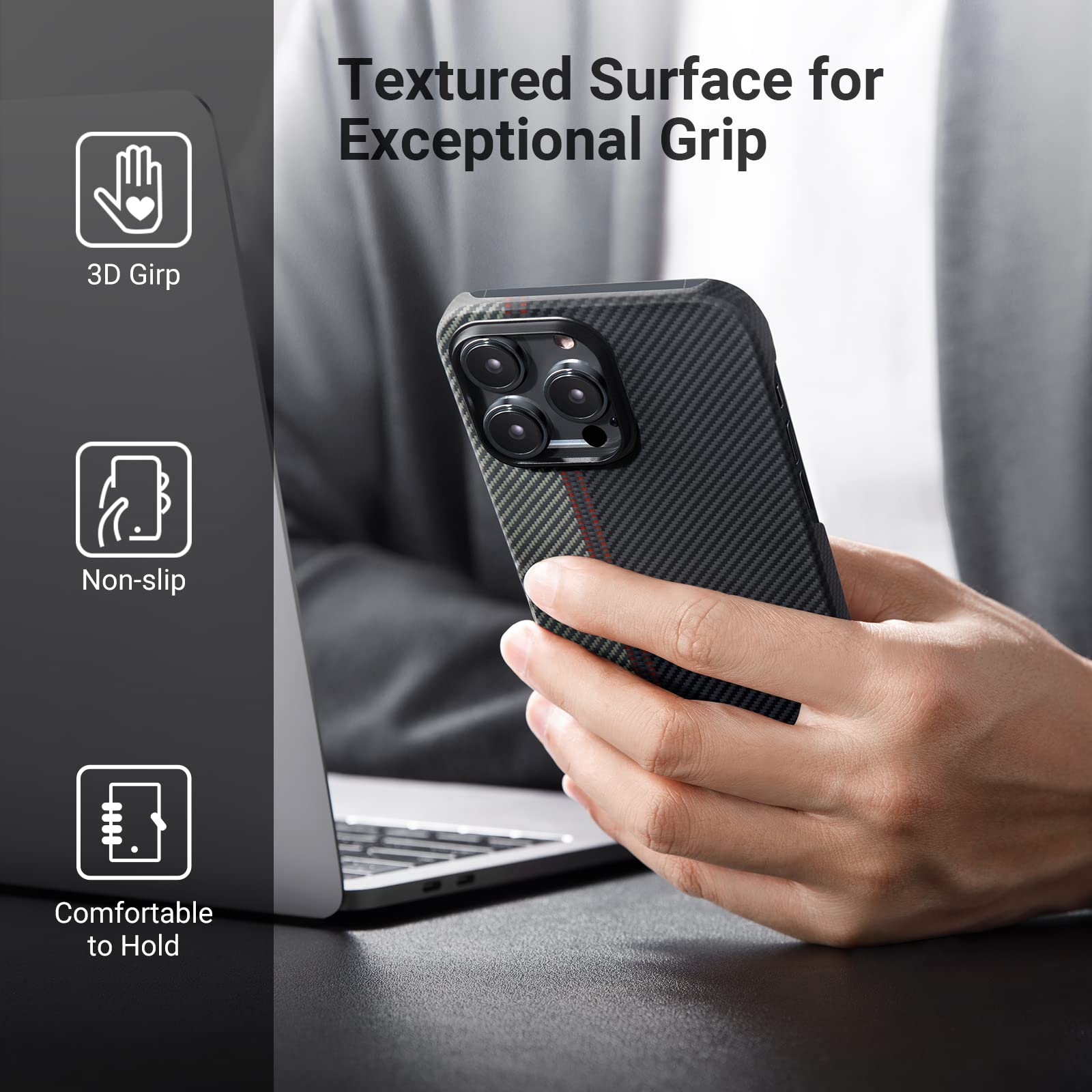 Foto 6 | Funda Para Teléfono Pitaka Fusion Weaving Magez Case 3 Overture Iphone 14 Pro De 6.1 Pulgadas - Venta Internacional.