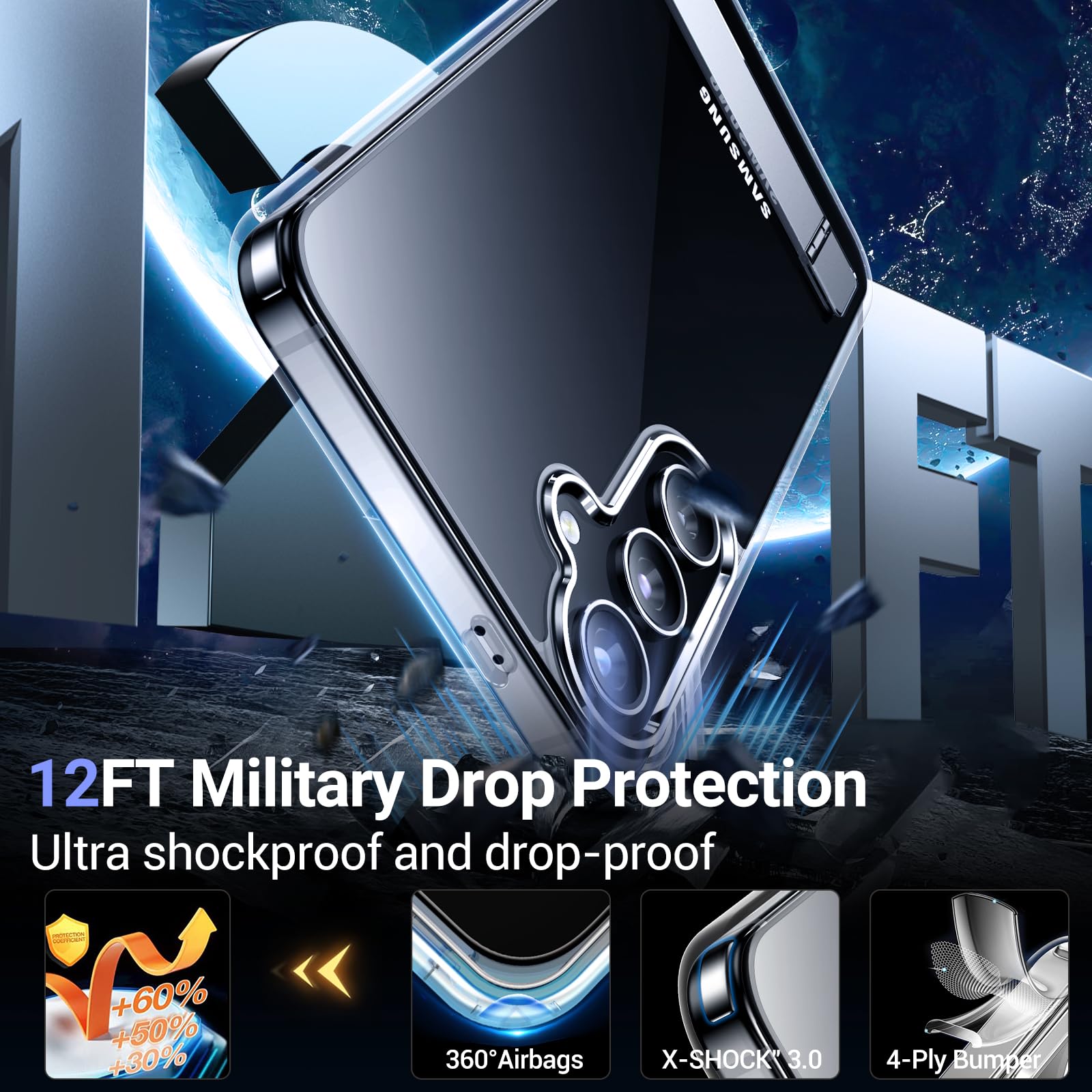 Foto 4 | Funda De Teléfono Temdan Diseñada Para Samsung Galaxy S24 De 6.2 Pulgadas - Venta Internacional.