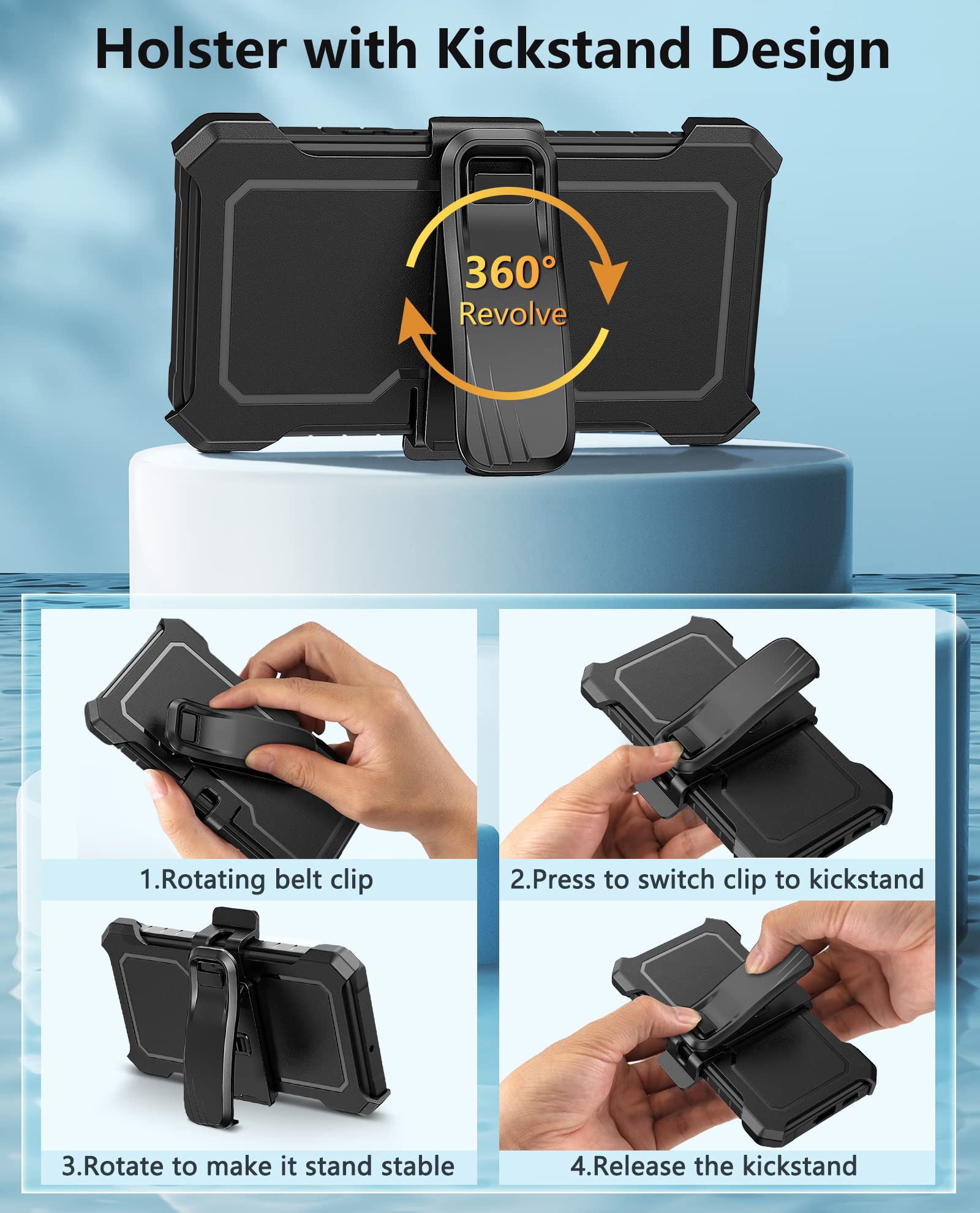 Foto 5 pulgar | Funda Protectora Fntcase Para Samsung Galaxy S22 Con Soporte - Venta Internacional.