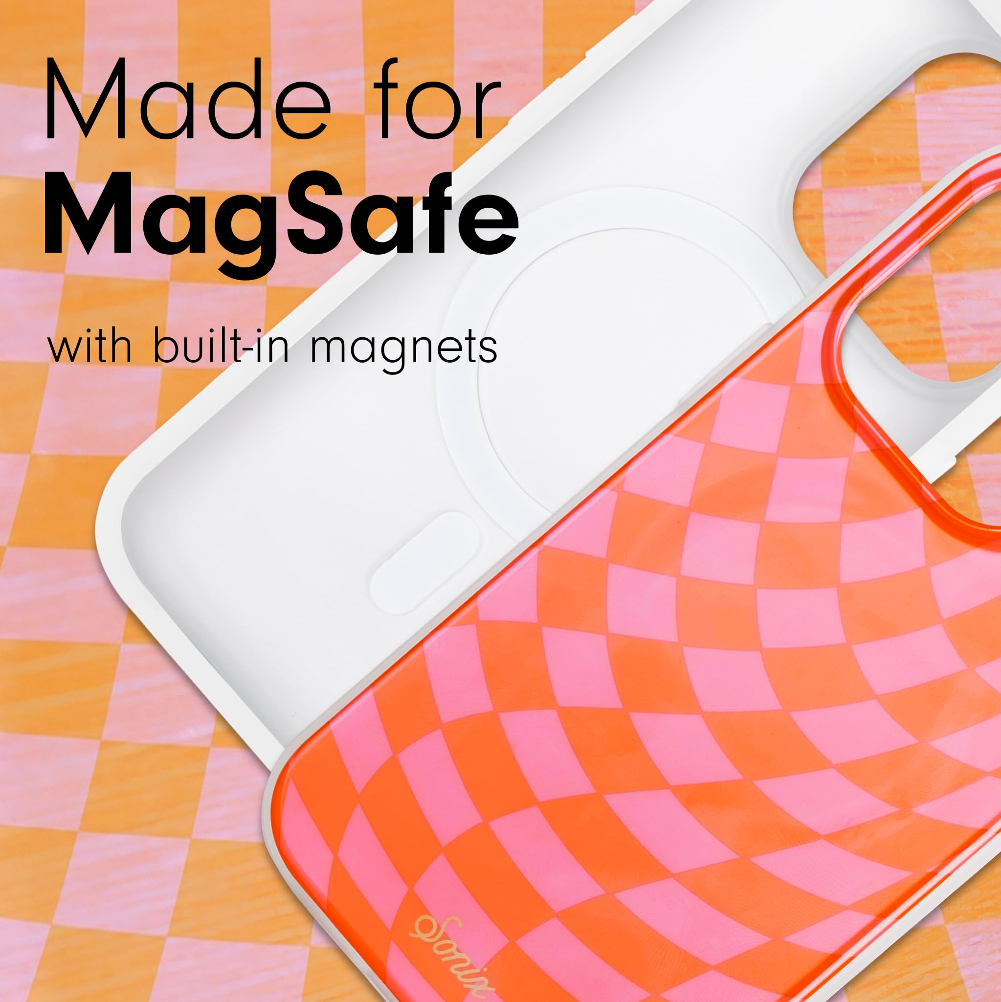 Foto 3 | Funda De Teléfono Sonix Para Iphone 15 Pro Checkmate Pink - Venta Internacional.