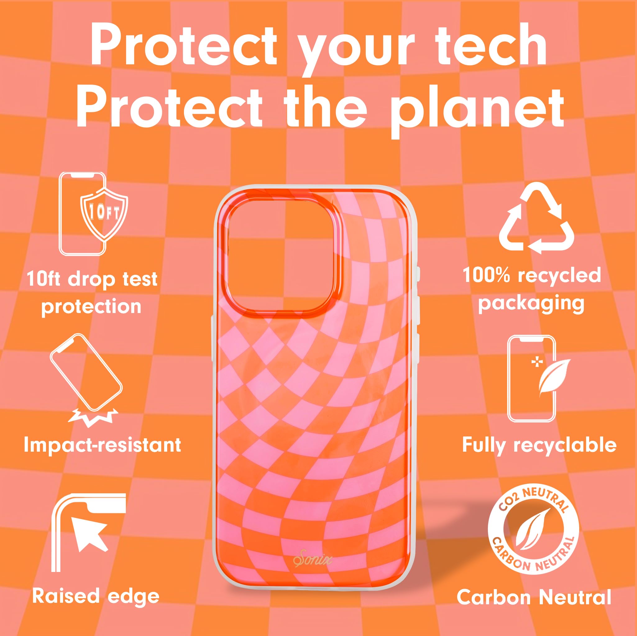 Foto 5 pulgar | Funda De Teléfono Sonix Para Iphone 15 Pro Checkmate Pink - Venta Internacional.