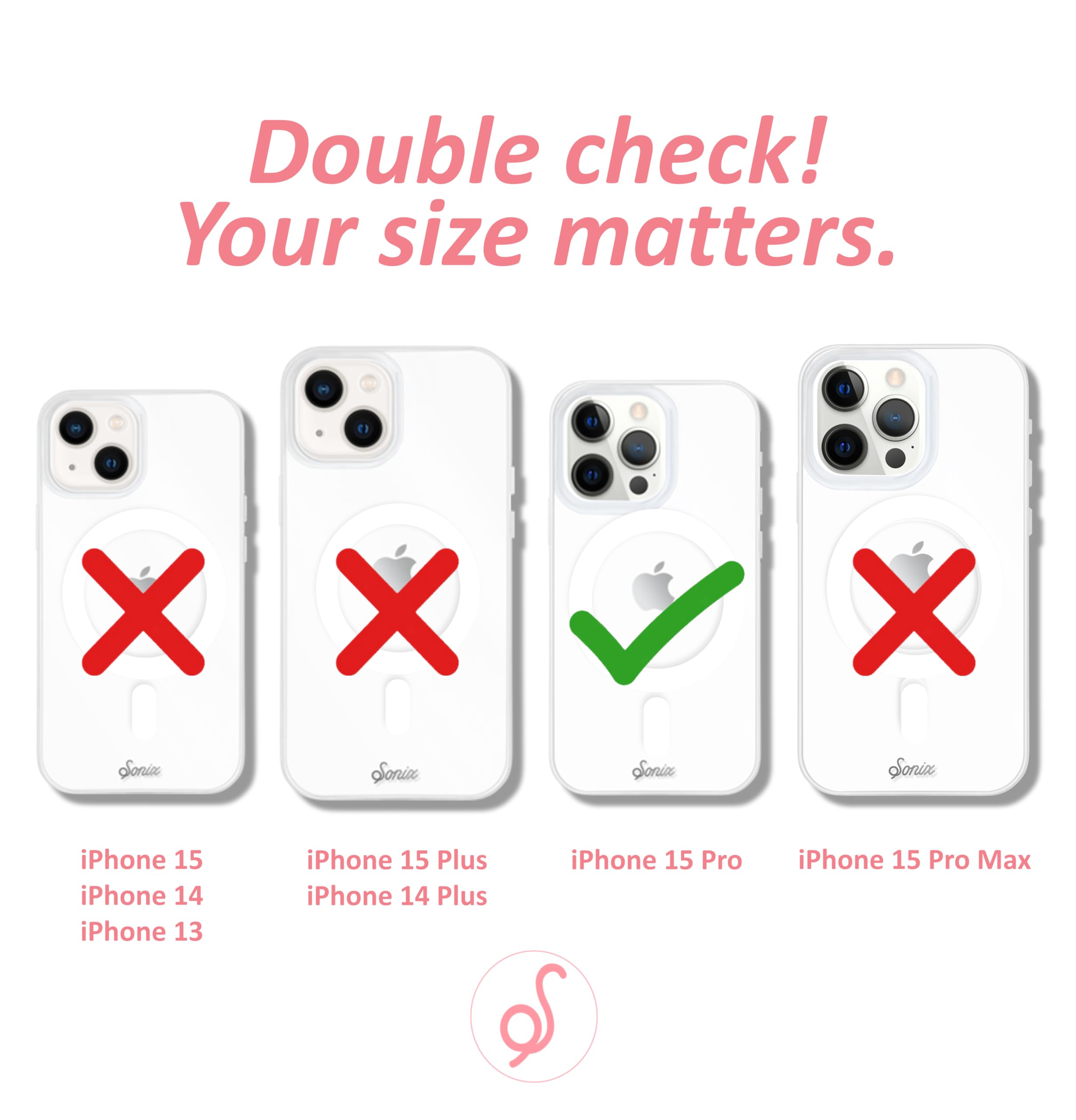 Foto 8 pulgar | Funda De Teléfono Sonix Para Iphone 15 Pro Checkmate Pink - Venta Internacional.
