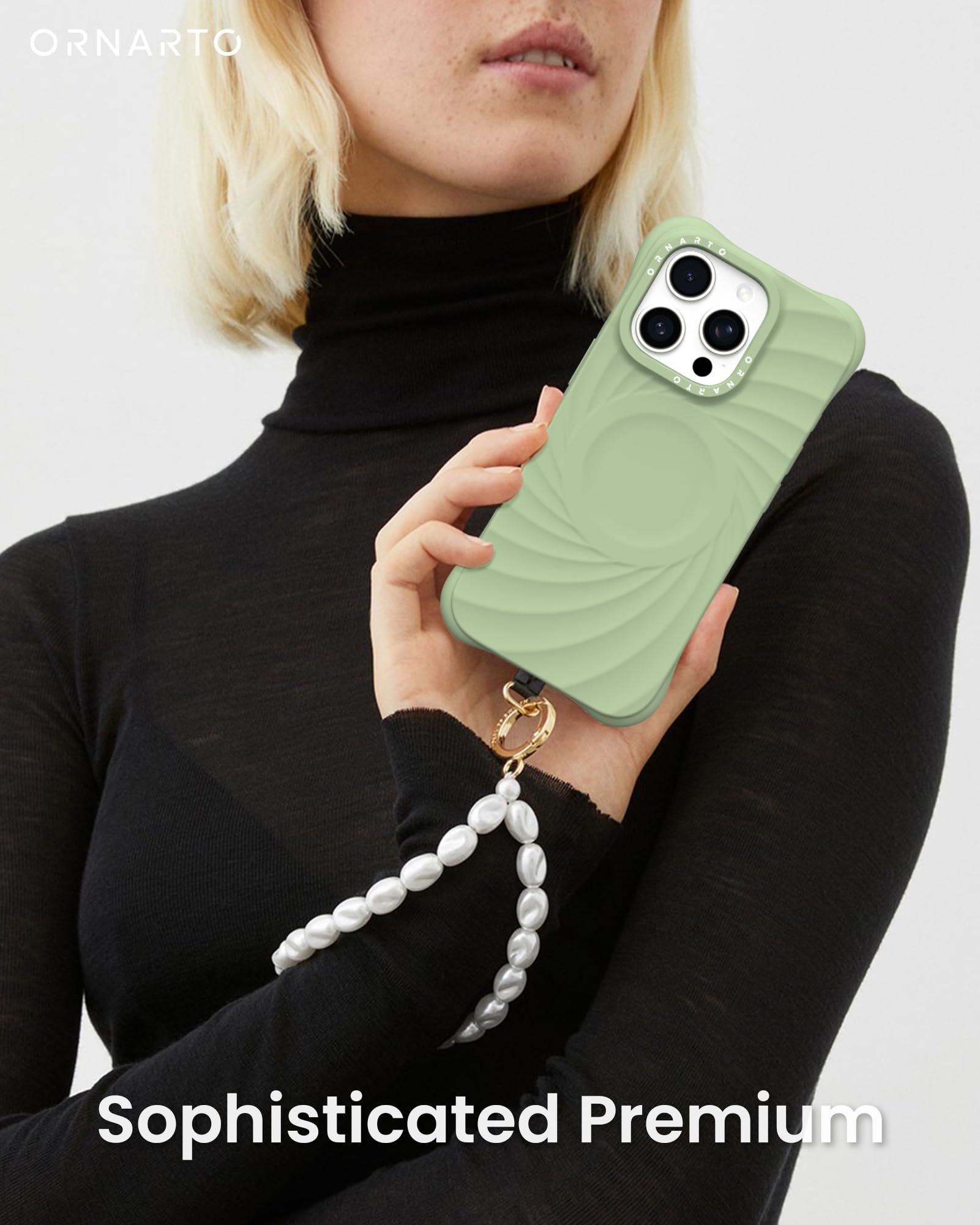 Foto 7 pulgar | Funda De Teléfono Ornarto Vortuxe Para Iphone 16 Pro 6.3 Pulgadas Matcha - Venta Internacional.
