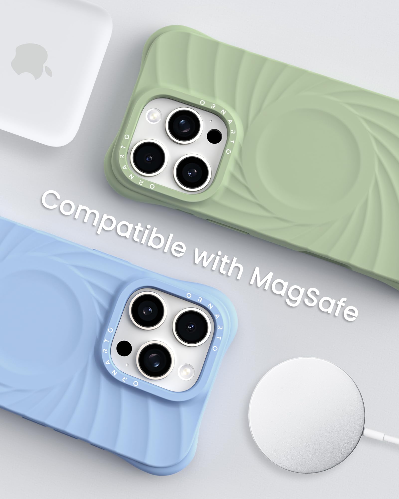 Foto 8 pulgar | Funda De Teléfono Ornarto Vortuxe Para Iphone 16 Pro 6.3 Pulgadas Matcha - Venta Internacional.