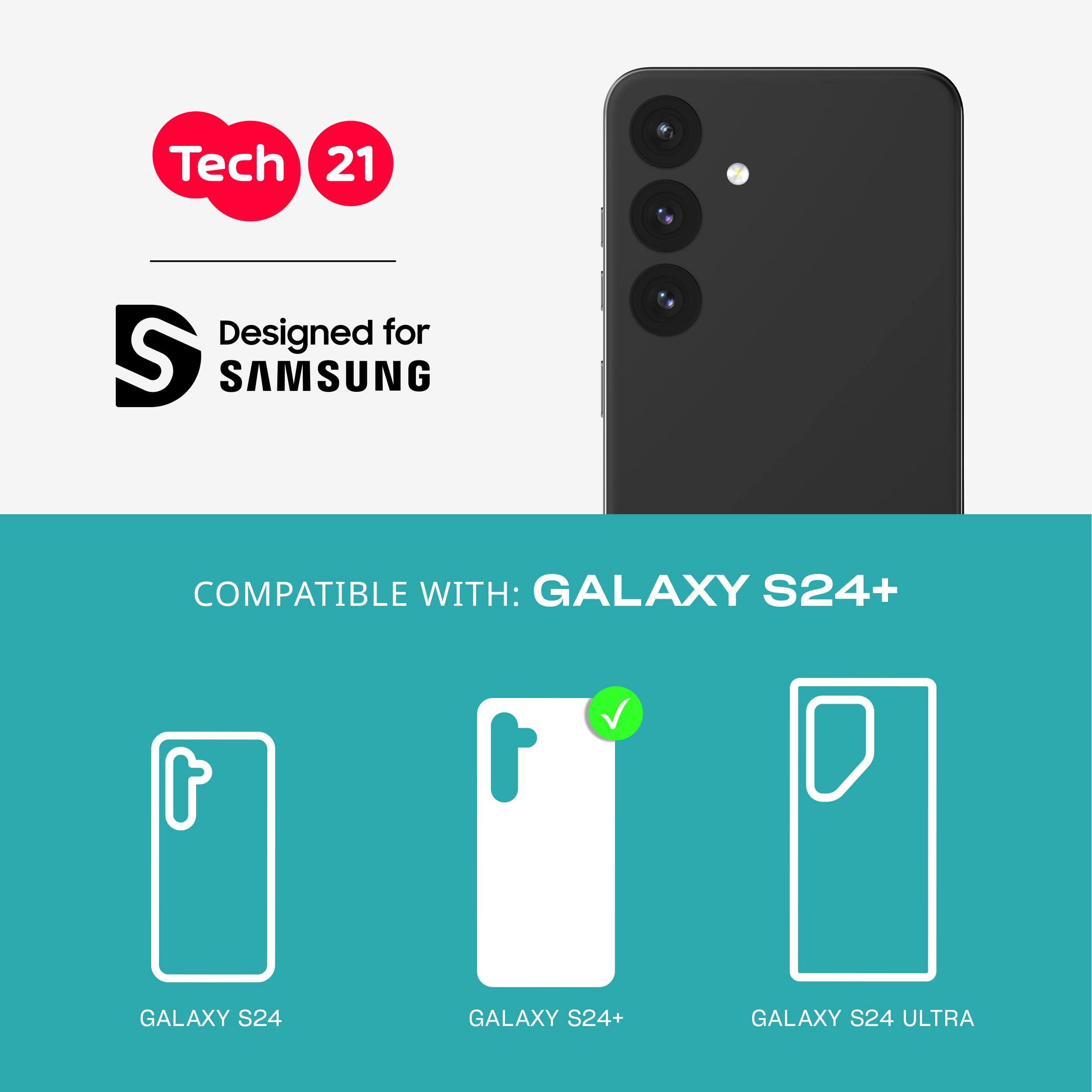 Foto 2 | Funda Tech21 Evo Clear Para Samsung Galaxy S24+ Transparente - Venta Internacional.