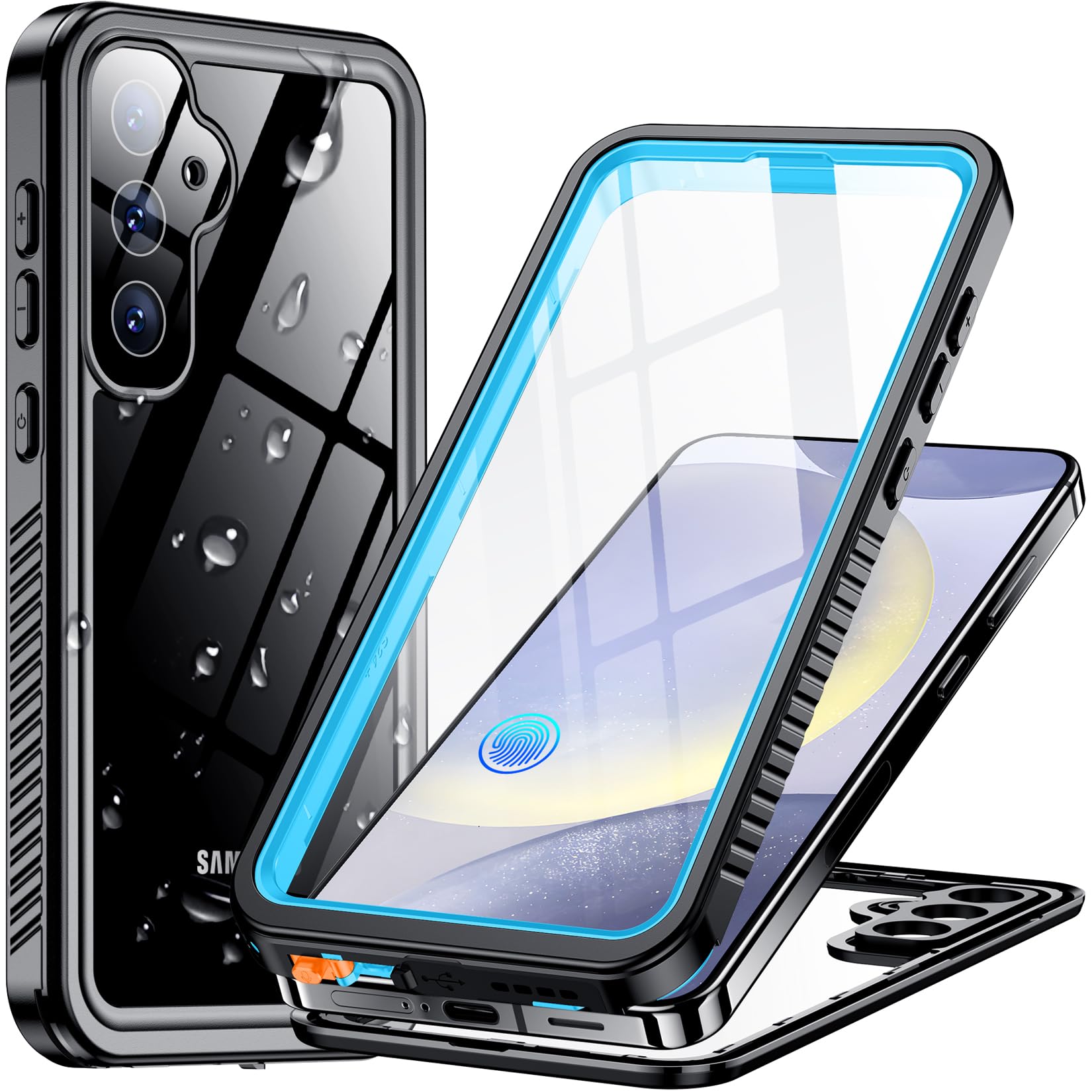 Foto 1 | Funda De Teléfono Temdan Impermeable Con Protector De Pantalla Para Galaxy S24 - Venta Internacional.