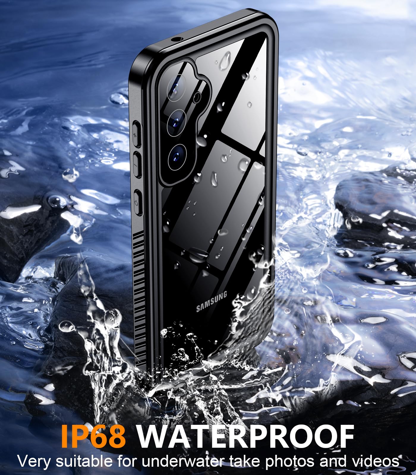 Foto 4 pulgar | Funda De Teléfono Temdan Impermeable Con Protector De Pantalla Para Galaxy S24 - Venta Internacional.