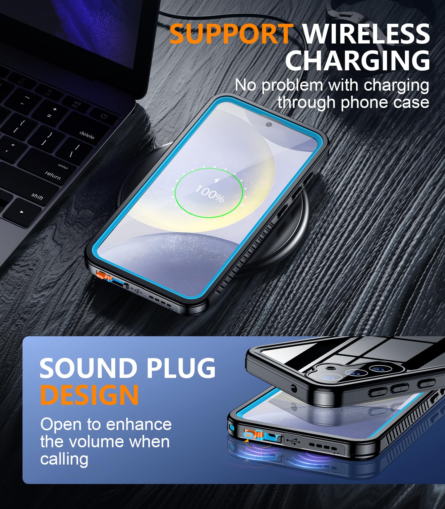 Foto 7 pulgar | Funda De Teléfono Temdan Impermeable Con Protector De Pantalla Para Galaxy S24 - Venta Internacional.