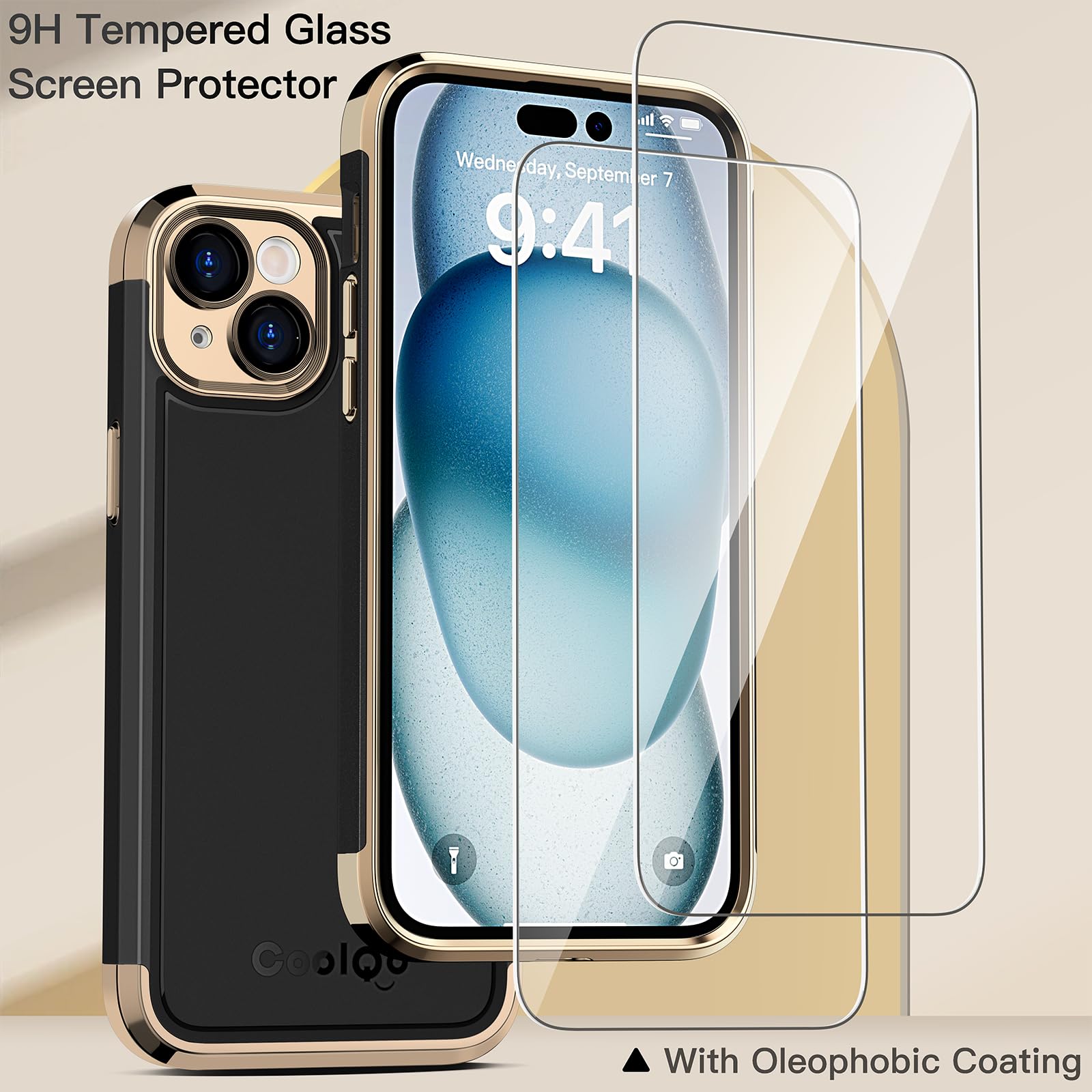 Foto 6 pulgar | Funda Magnética Coolqo Para Iphone 15 6.1 Negro Dorado - Venta Internacional.