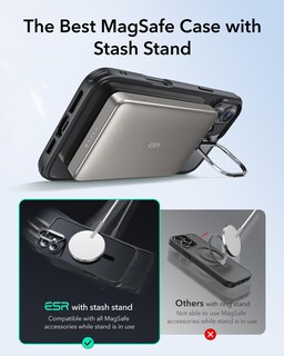Foto 4 | Funda De Teléfono Esr Para Iphone 16 Compatible Con Magsafe, Color Negro Transparente - Venta Internacional.